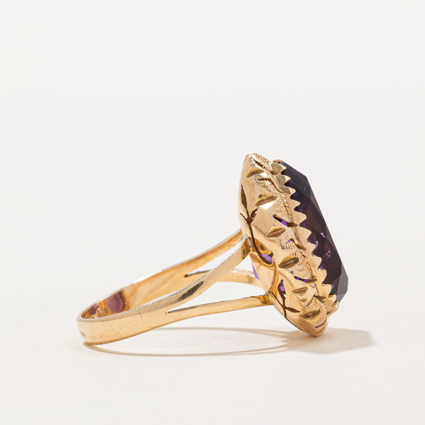 Pear Cut Amethyst Cocktail Ring | 7.00ct | SZ 4.5 |