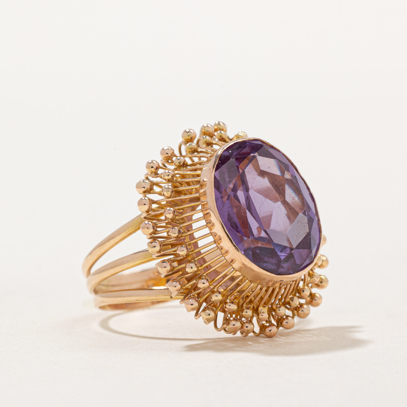 Synthetic Sapphire Cocktail Ring | 10.00ct | SZ 8.5 |