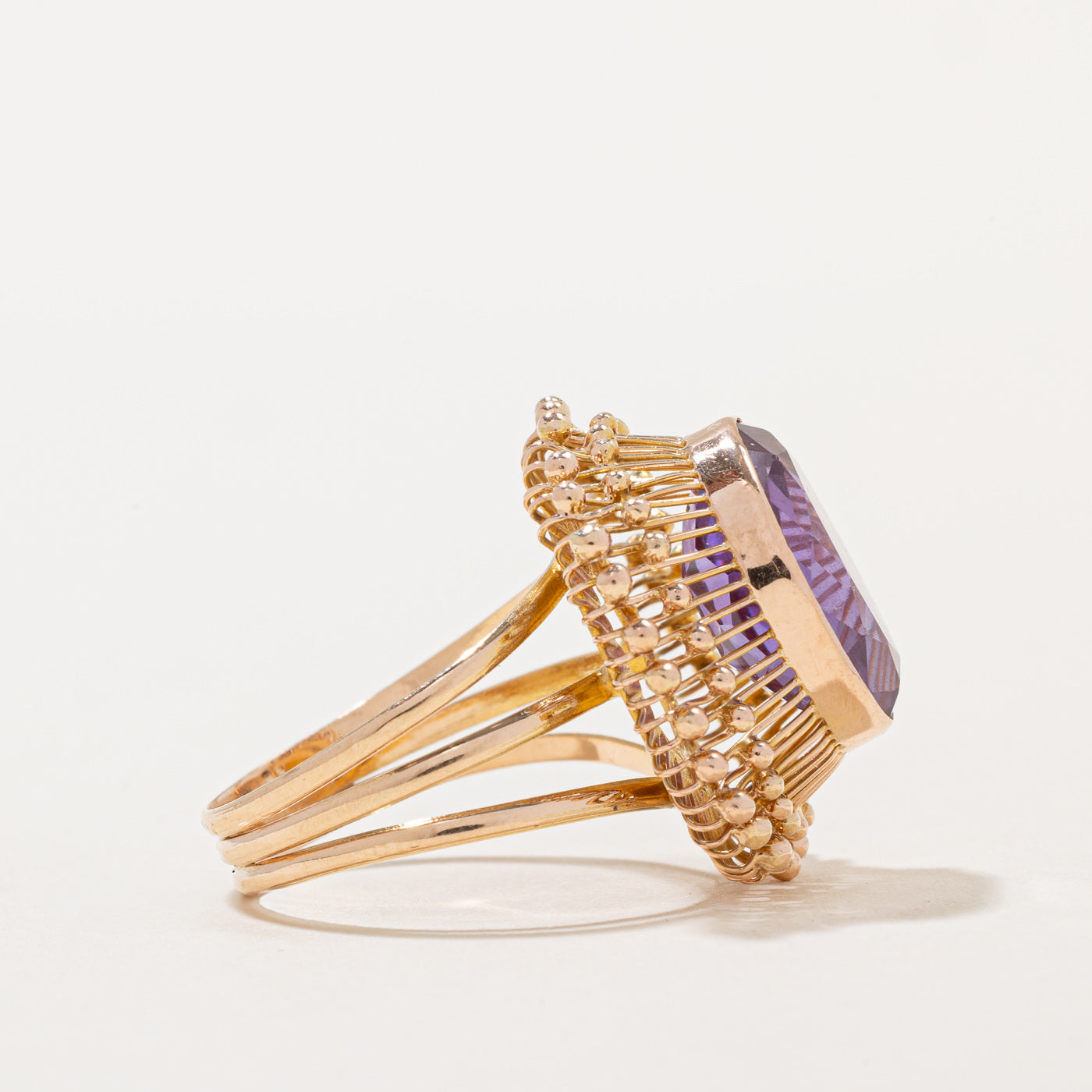 Synthetic Sapphire Cocktail Ring | 10.00ct | SZ 8.5 |