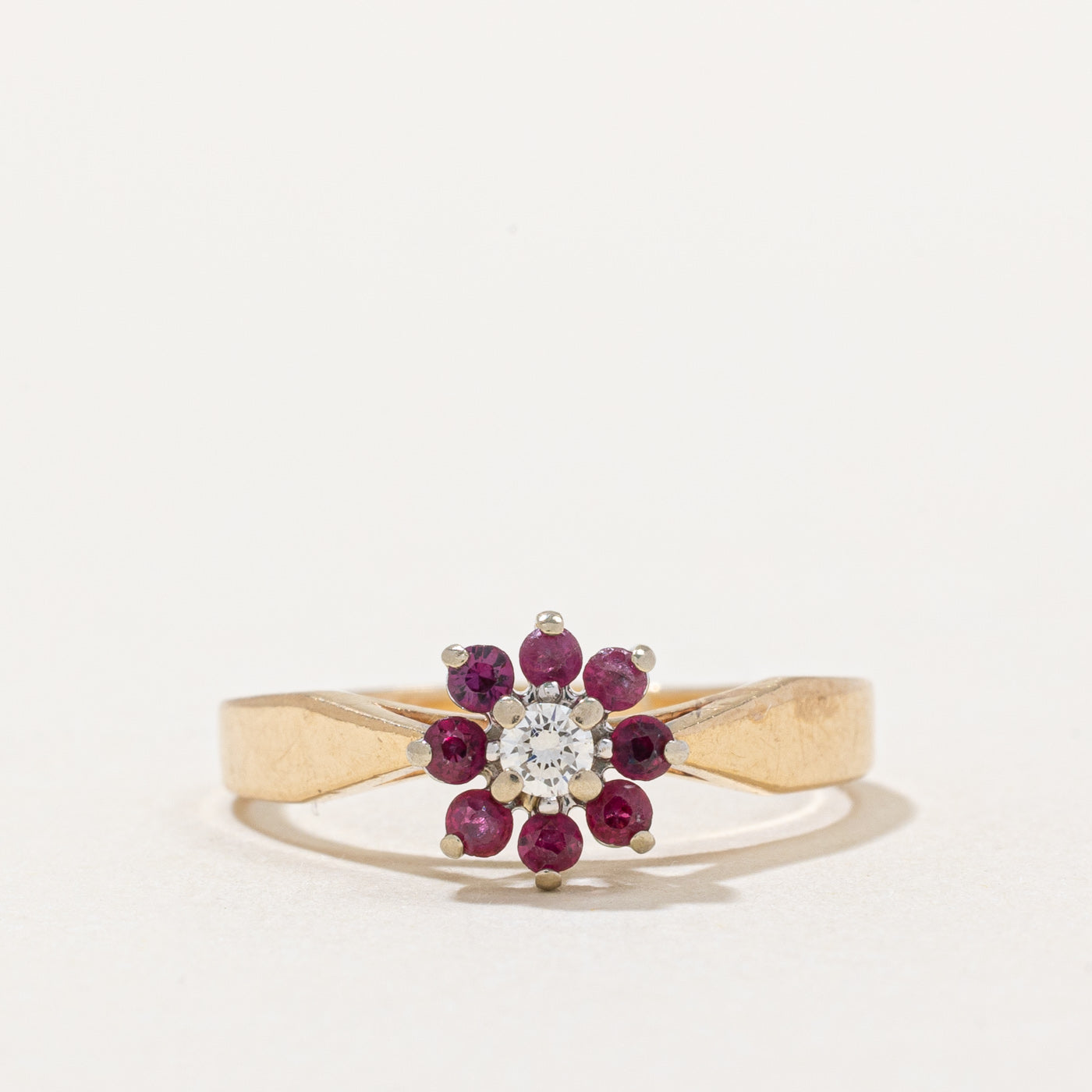 Ruby Halo & Diamond Ring | 0.30ctw, 0.06ct | SZ 5.75 |