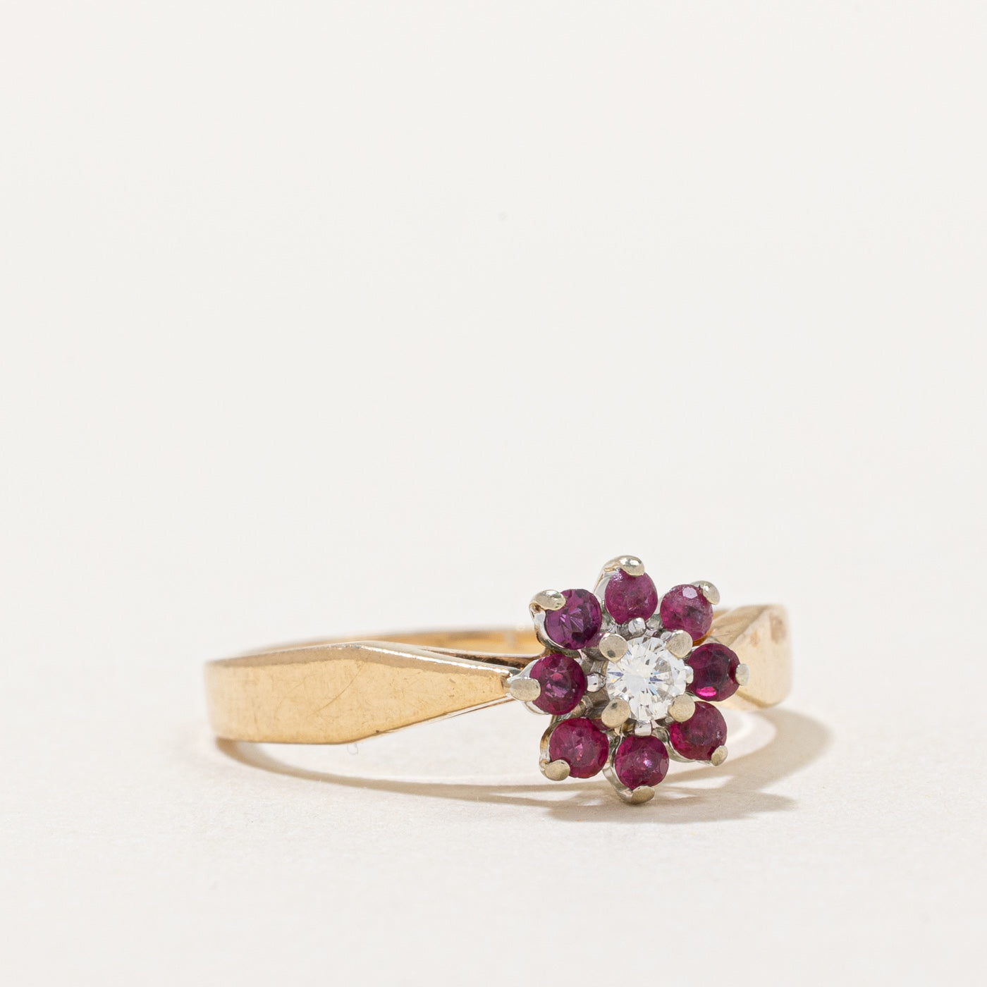 Ruby Halo & Diamond Ring | 0.30ctw, 0.06ct | SZ 5.75 |
