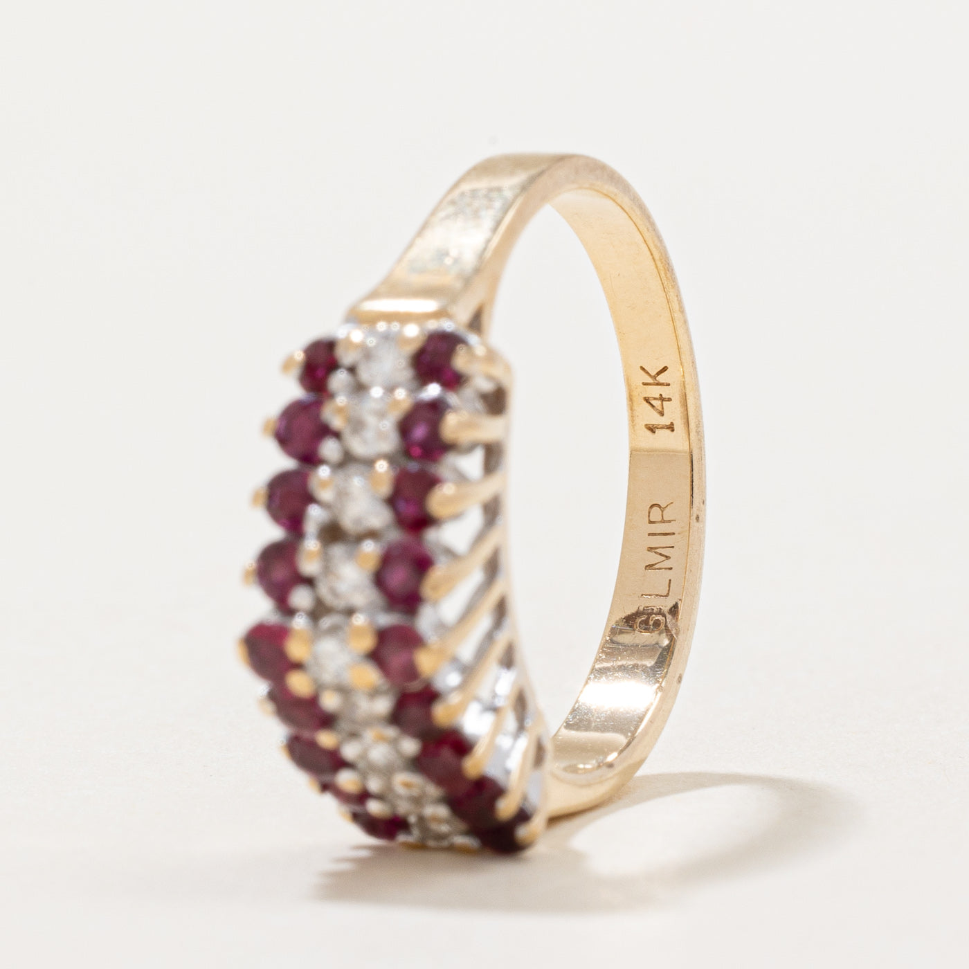 Ruby & Diamond Cocktail Ring | 0.55ctw, 0.18ctw | SZ 5.25 |