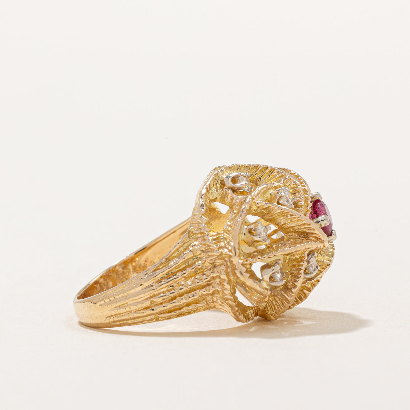 Diamond & Ruby Cocktail Ring | 0.33ctw, 0.27ct | SZ 5.25 |