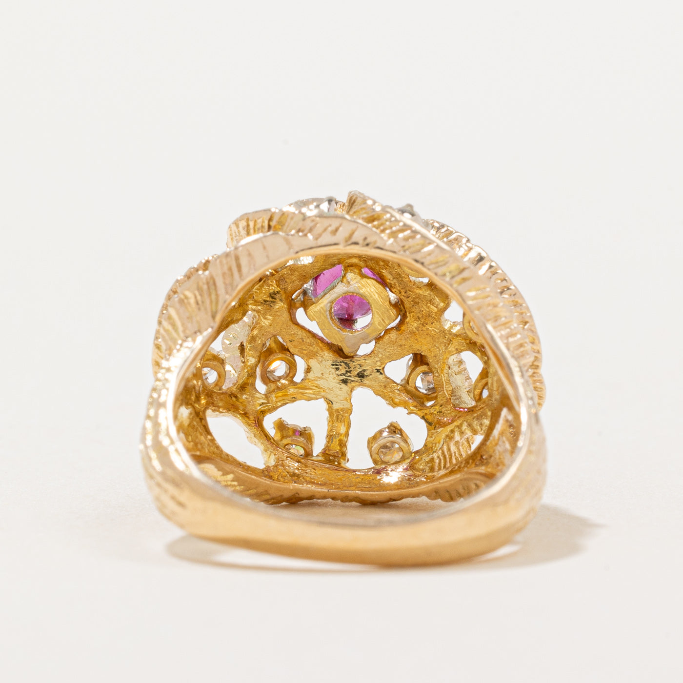Diamond & Ruby Cocktail Ring | 0.33ctw, 0.27ct | SZ 5.25 |