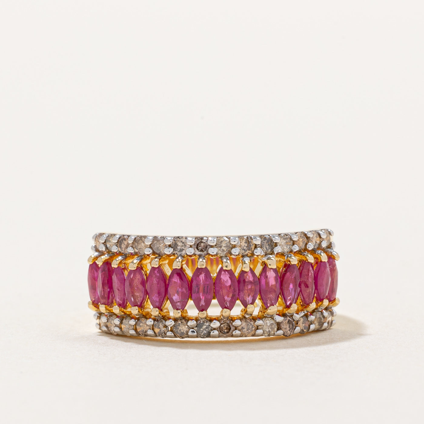 Ruby & Diamond Cocktail Ring | 0.70ctw, 0.50ctw | SZ 5.75 |