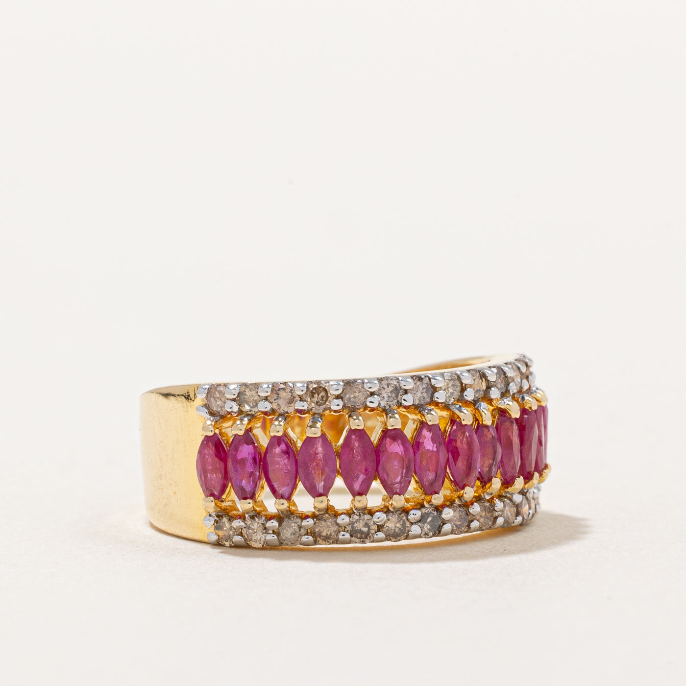 Ruby & Diamond Cocktail Ring | 0.70ctw, 0.50ctw | SZ 5.75 |
