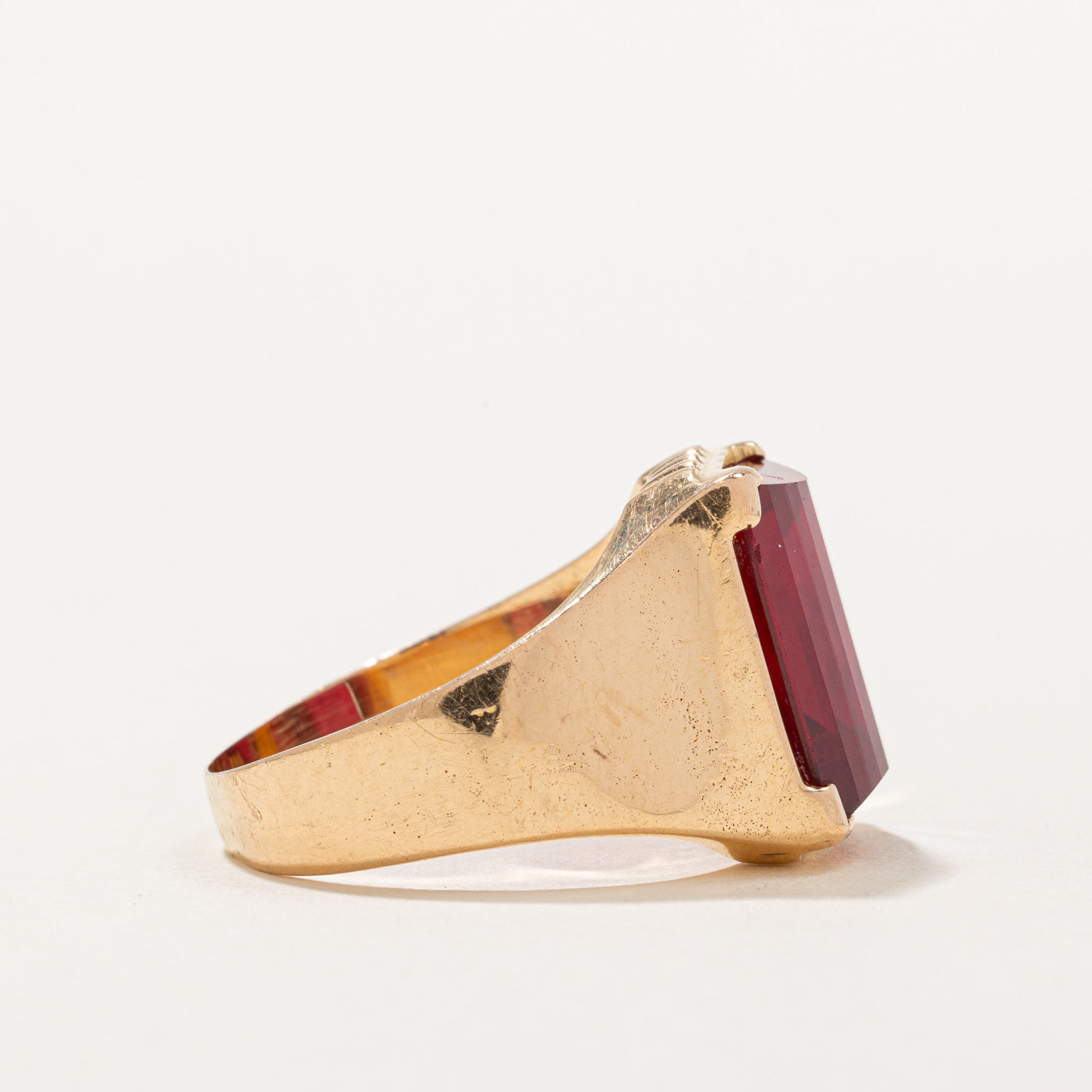 Synthetic Ruby Cocktail Ring | 14.00ct | SZ 10 |