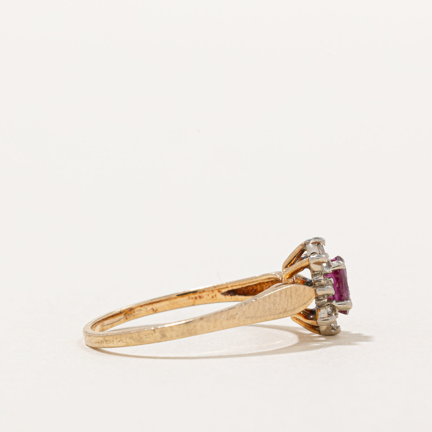Ruby & Diamond Halo Ring | 0.30ct, 0.08ctw | SZ 5.75 |