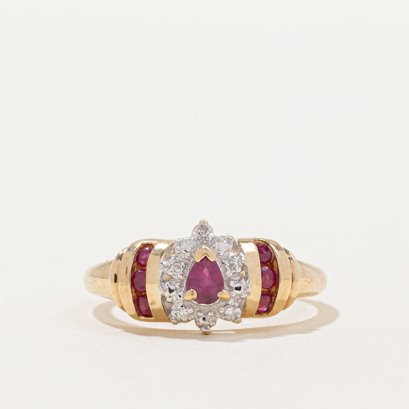 Ruby & Diamond Cocktail Ring | 0.35ctw, 0.02ctw | SZ 6.75 |
