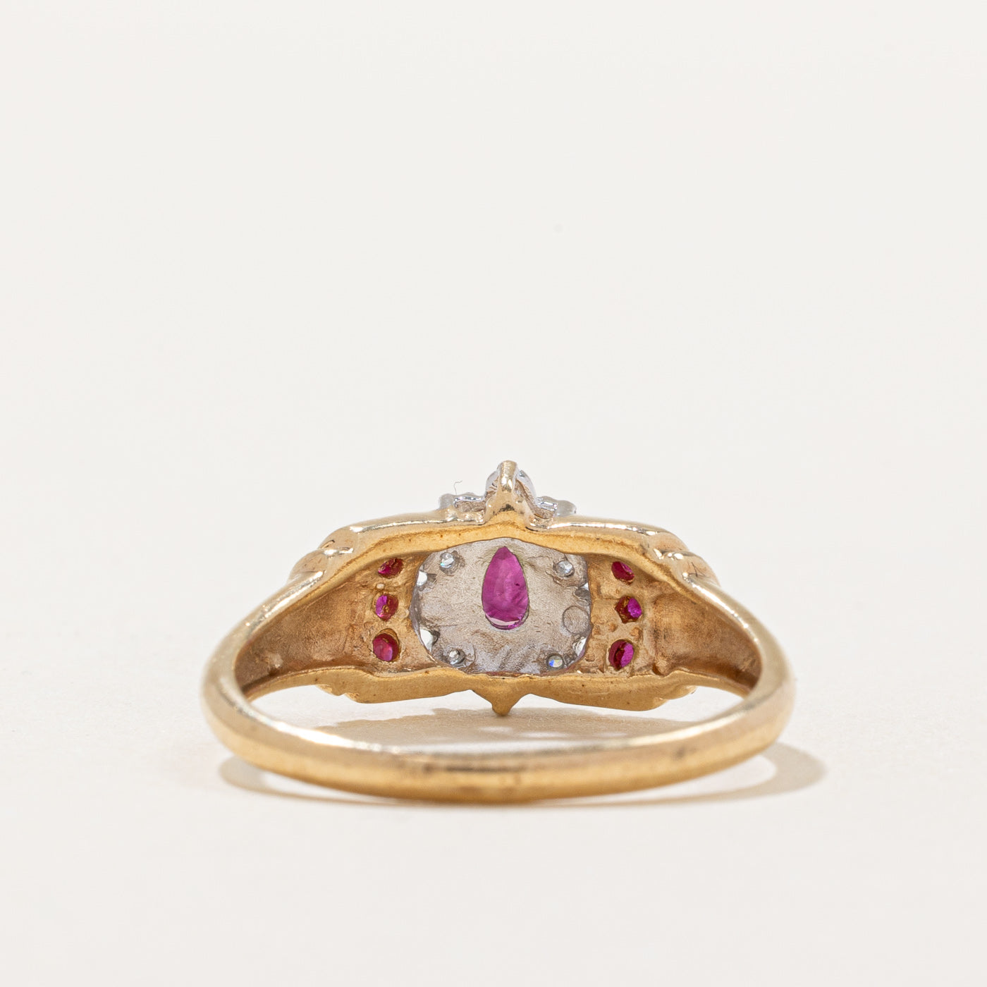 Ruby & Diamond Cocktail Ring | 0.35ctw, 0.02ctw | SZ 6.75 |