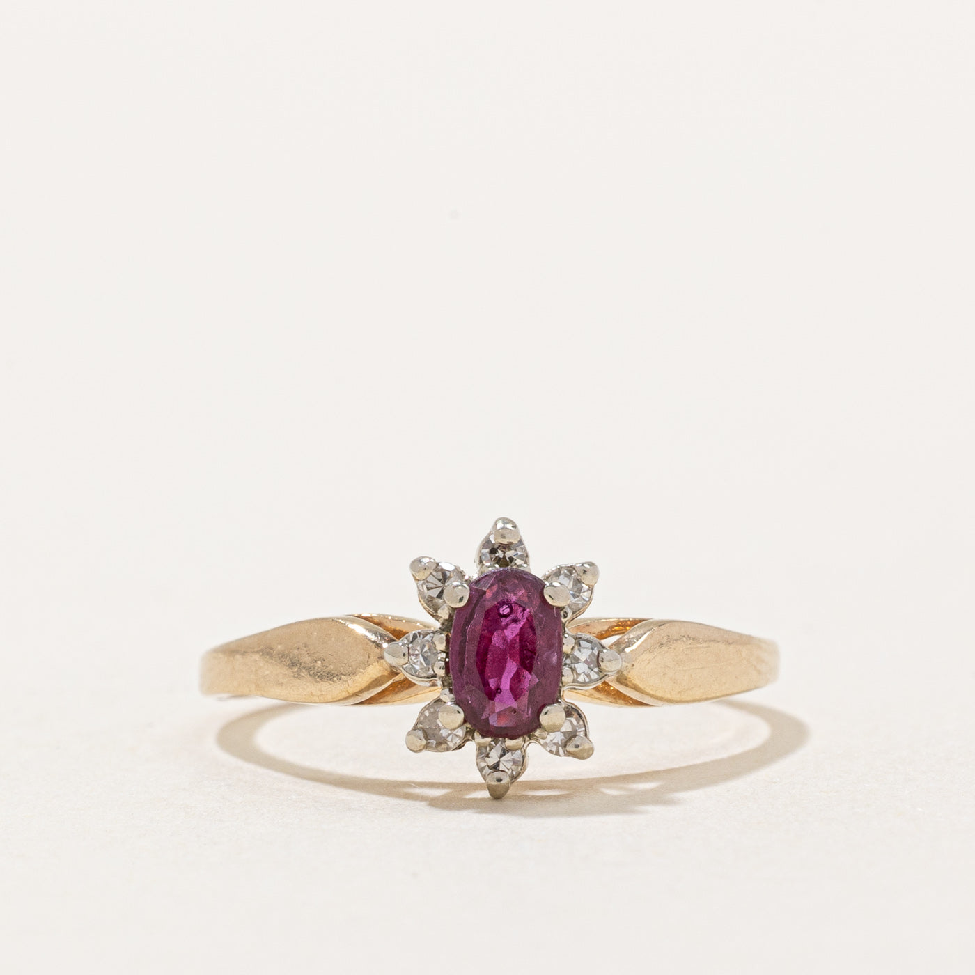 Ruby & Diamond Ring | 0.35ct, 0.08ctw | SZ 6 |