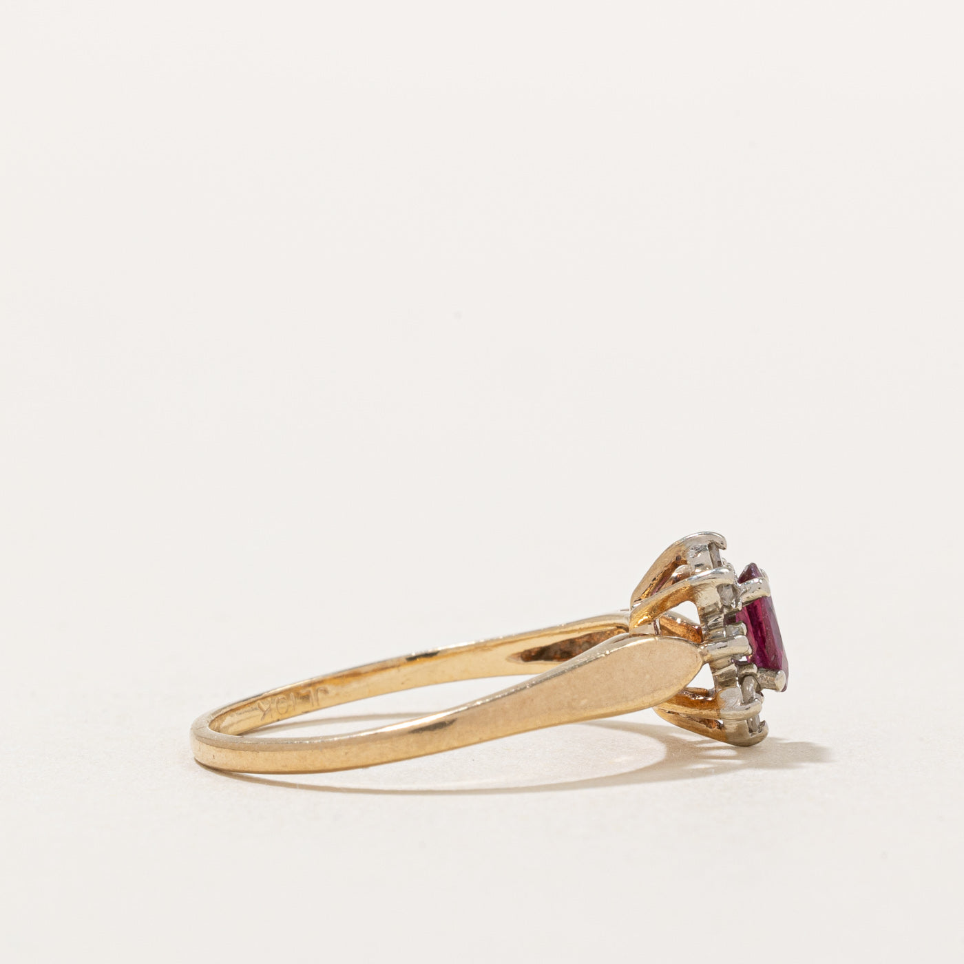 Ruby & Diamond Ring | 0.35ct, 0.08ctw | SZ 6 |