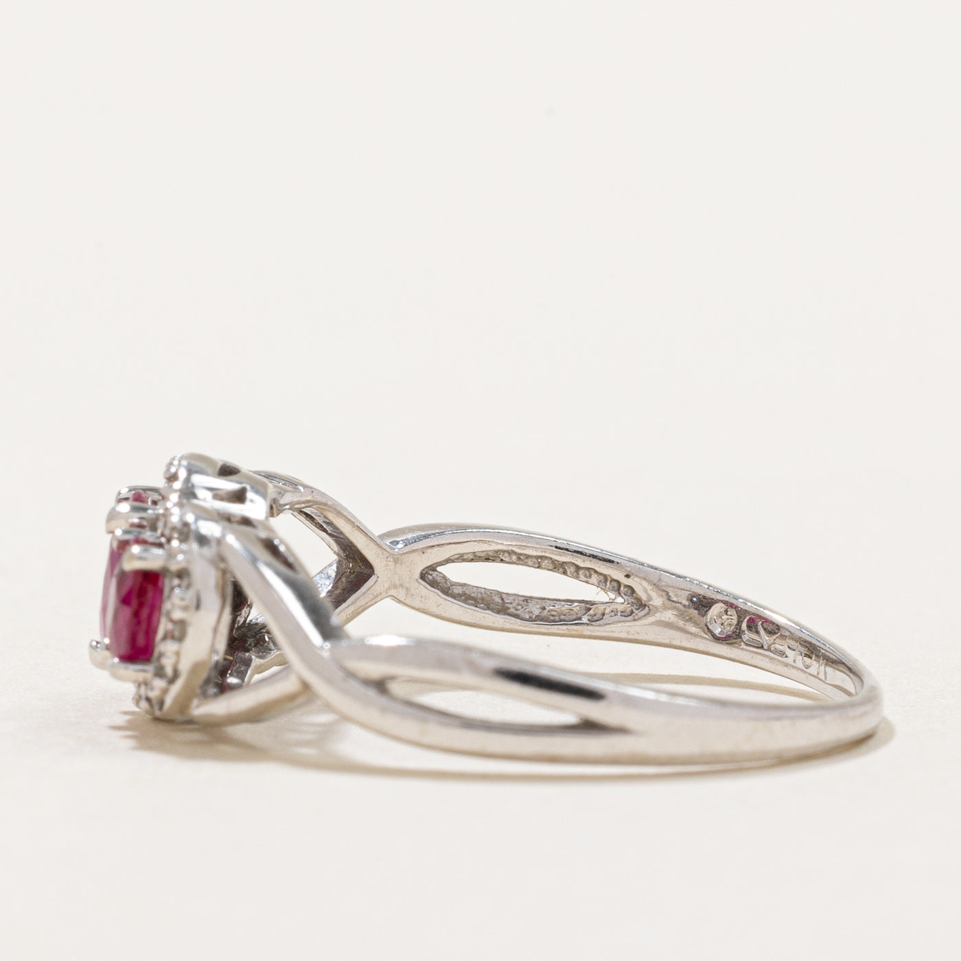 Three Stone Ruby & Diamond Cocktail Ring | 0.76ctw, 0.10ctw | SZ 7 |