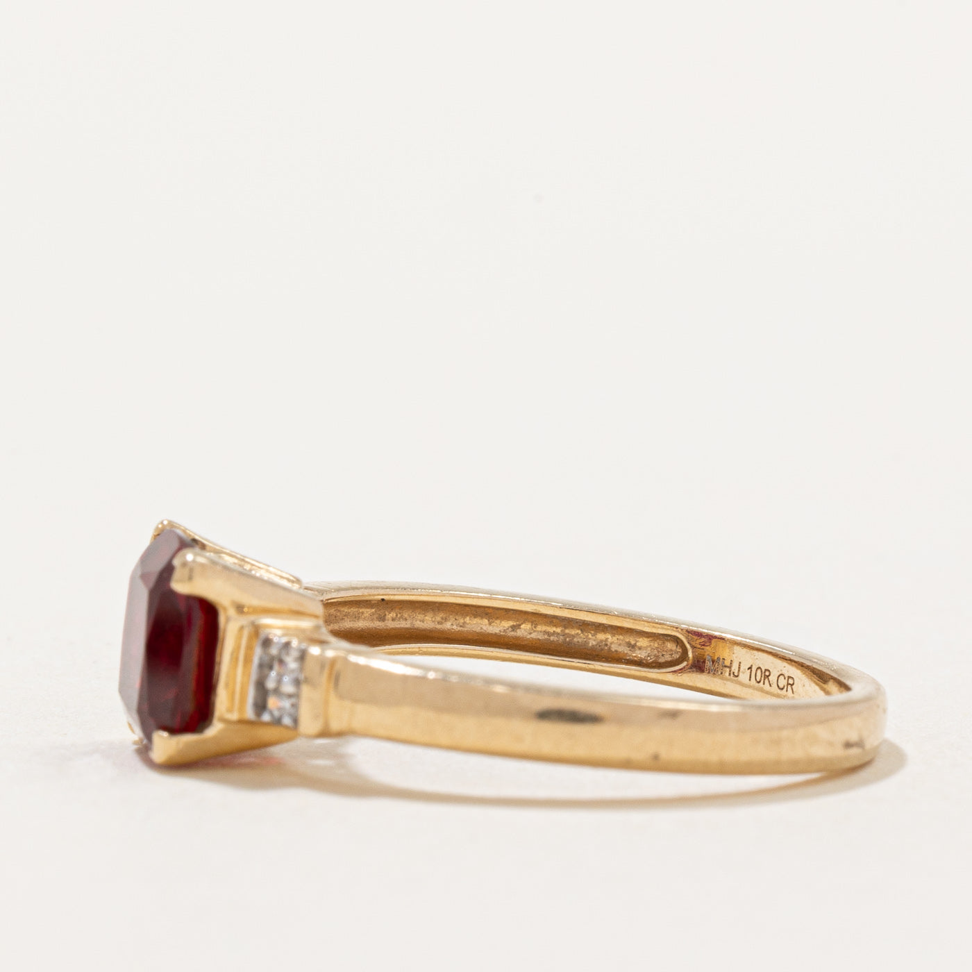 Synthetic Ruby & Diamond Ring | 2.00ct, 0.03ctw | SZ 7.25 |