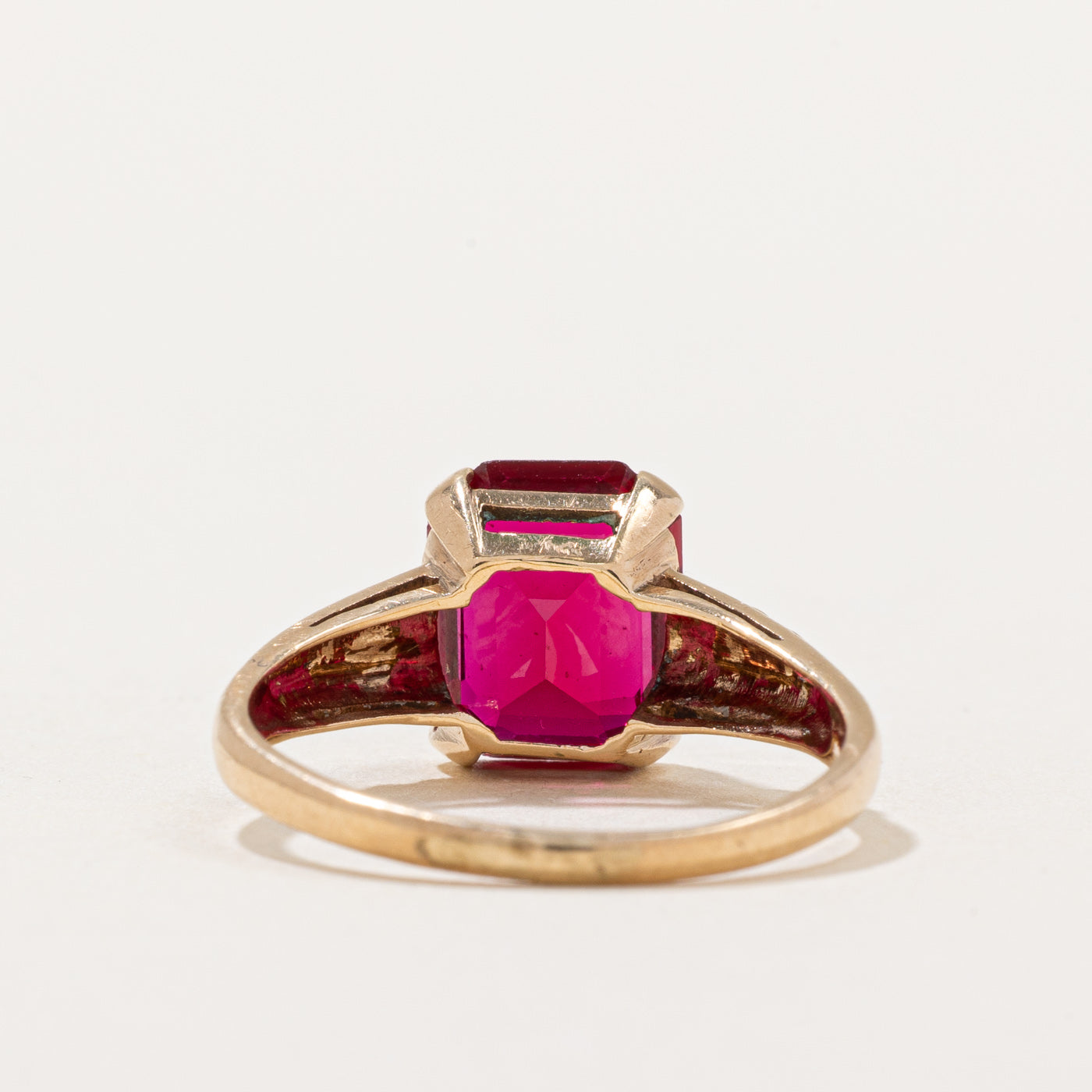 Synthetic Ruby Cocktail Ring | 4.70ct | SZ 7 |