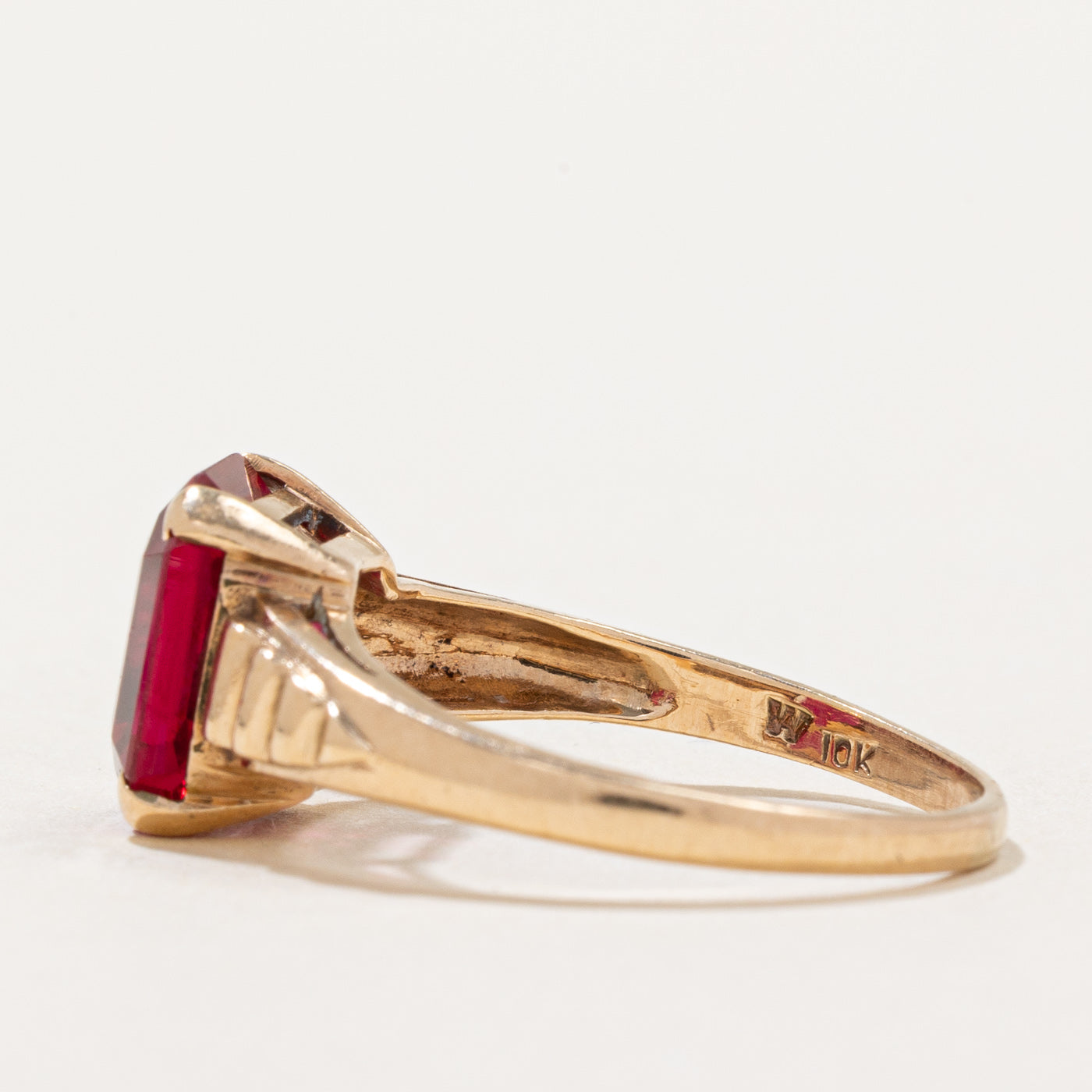 Synthetic Ruby Cocktail Ring | 4.70ct | SZ 7 |