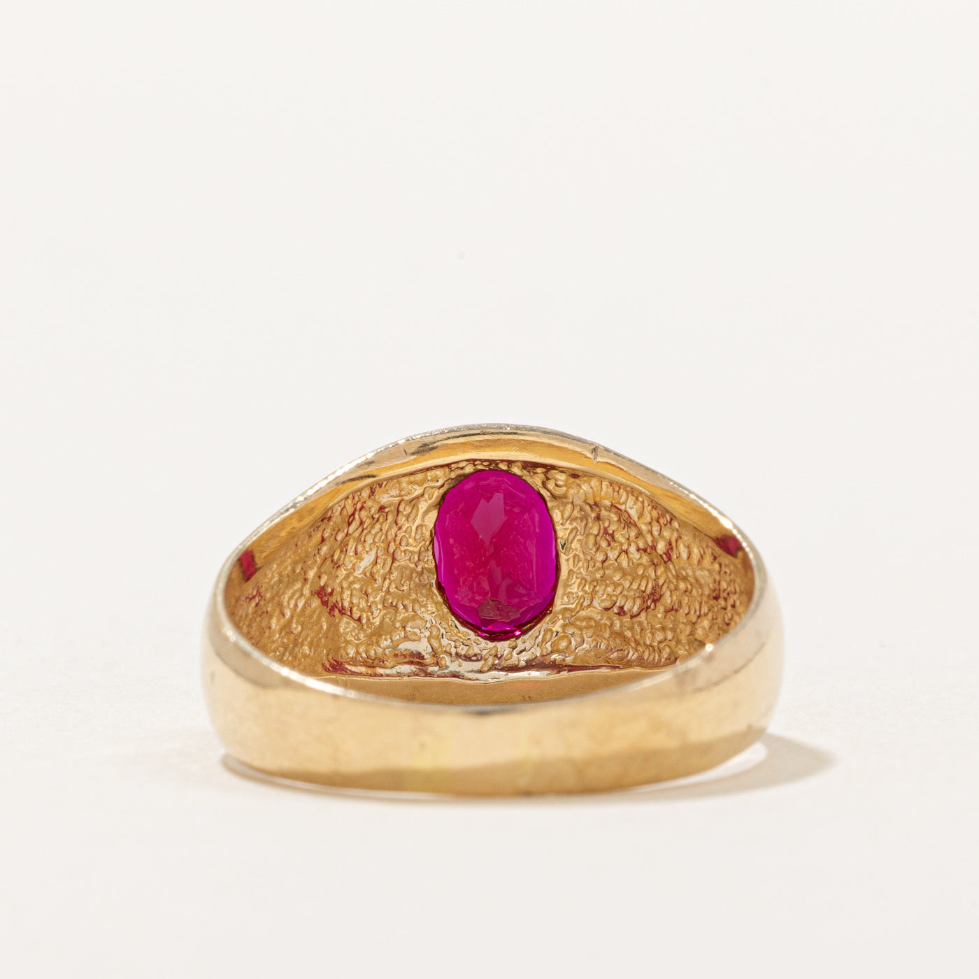 Synthetic Ruby Cocktail Ring | 1.00ct | SZ 9 |
