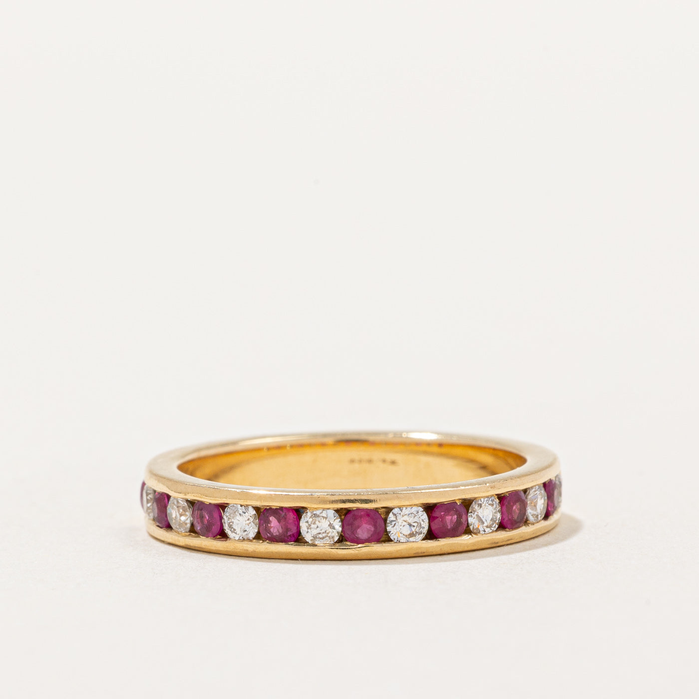 Channel Set Ruby & Diamond Band | 0.30ctw, 0.24ctw | SZ 6.5 |