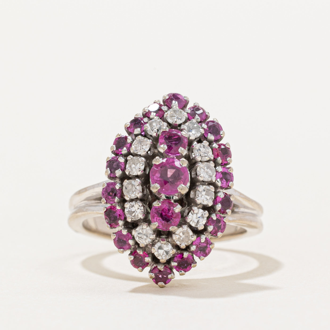 Ruby & Diamond Cocktail Ring | 1.00ctw, 0.28ctw | SZ 4.5 |