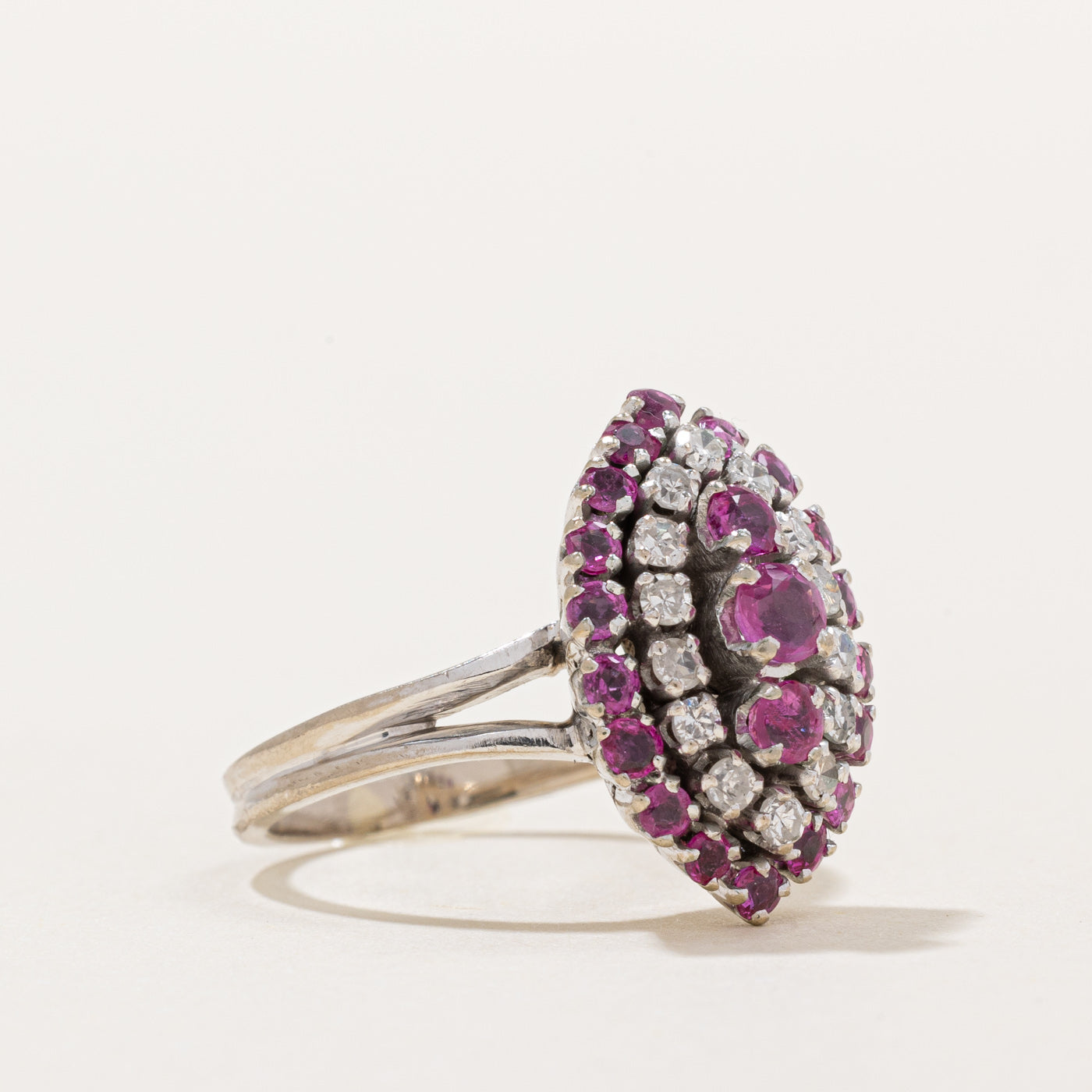 Ruby & Diamond Cocktail Ring | 1.00ctw, 0.28ctw | SZ 4.5 |