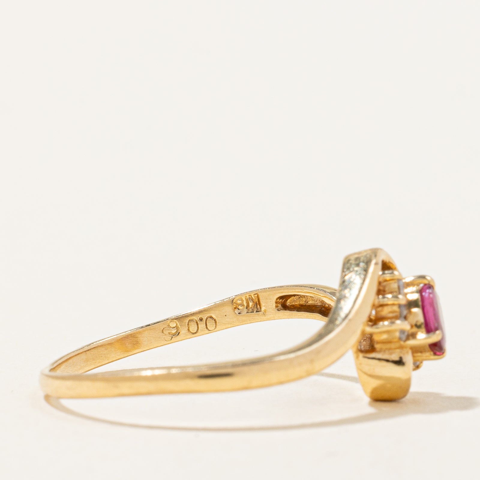 Ruby & Oval Abstract Ring | 0.21ct, 0.06ctw | SZ 6.5 |