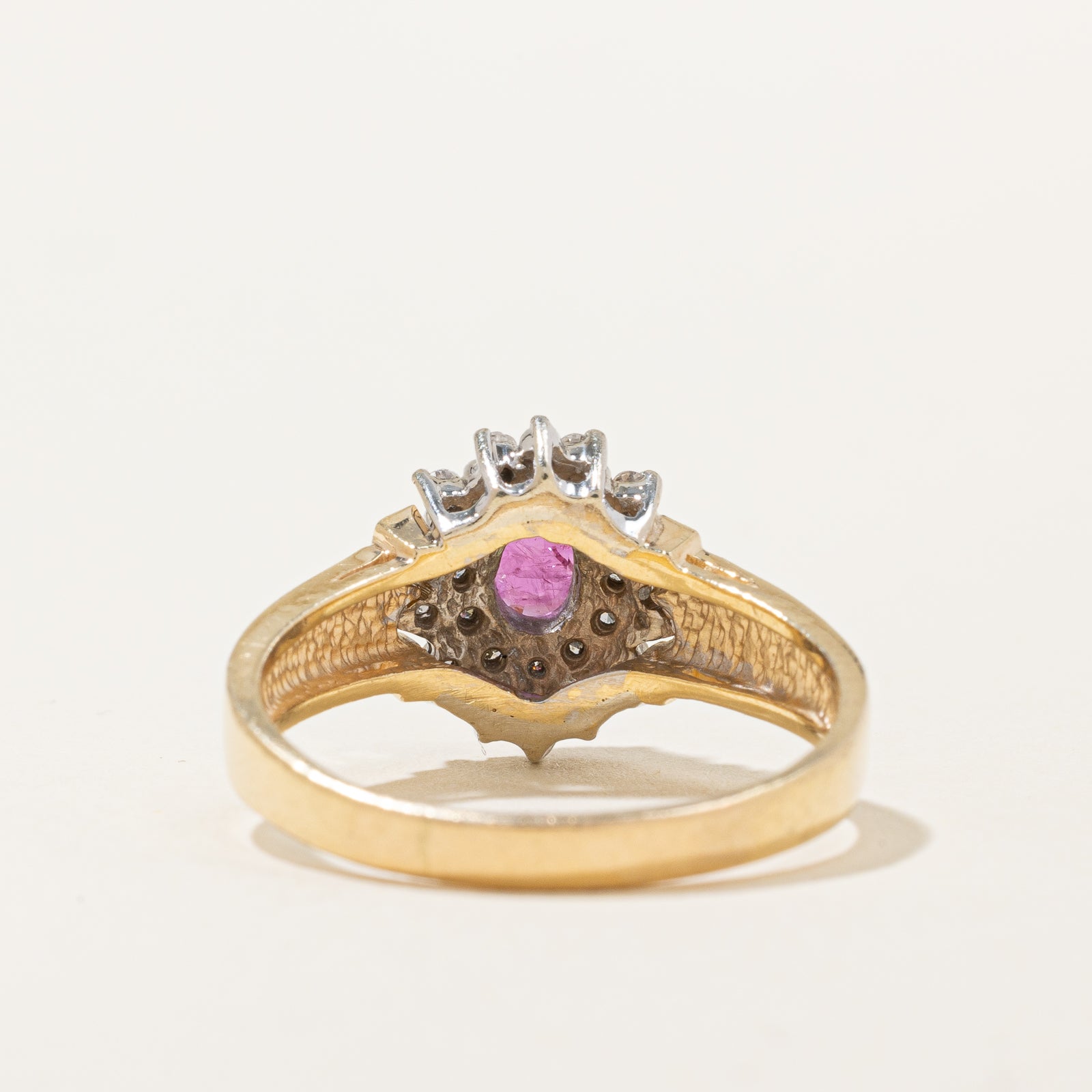 Ruby & Diamond Halo Ring | 0.51ct, 0.26ctw | SZ 9.25 |