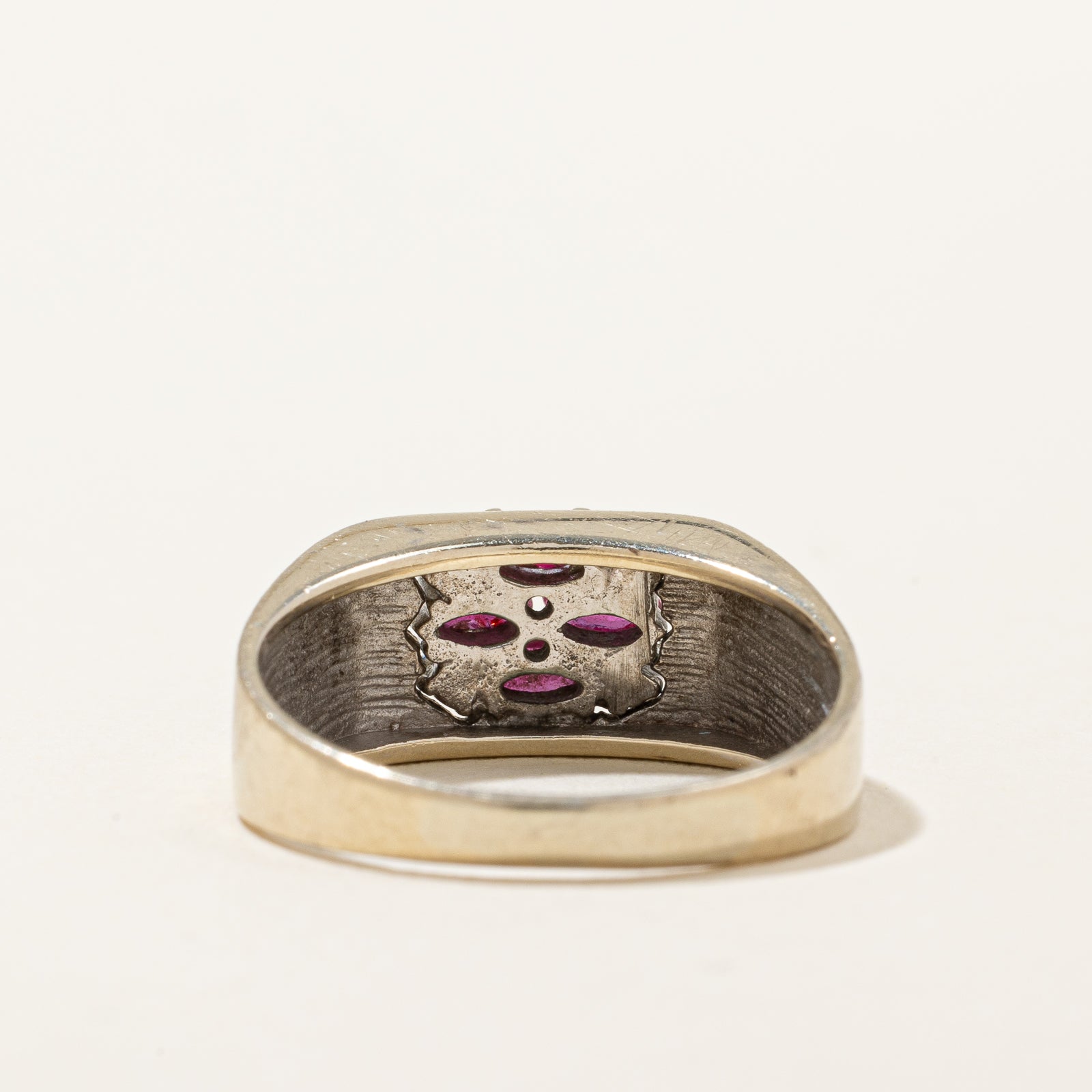 Ruby & Diamond Cluster Ring | 0.25ctw, 0.08ctw | SZ 7 |