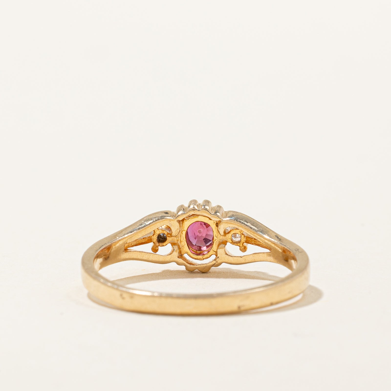 Ruby & Diamond Ring | 0.18ct, 0.06ctw | SZ 6.5 |