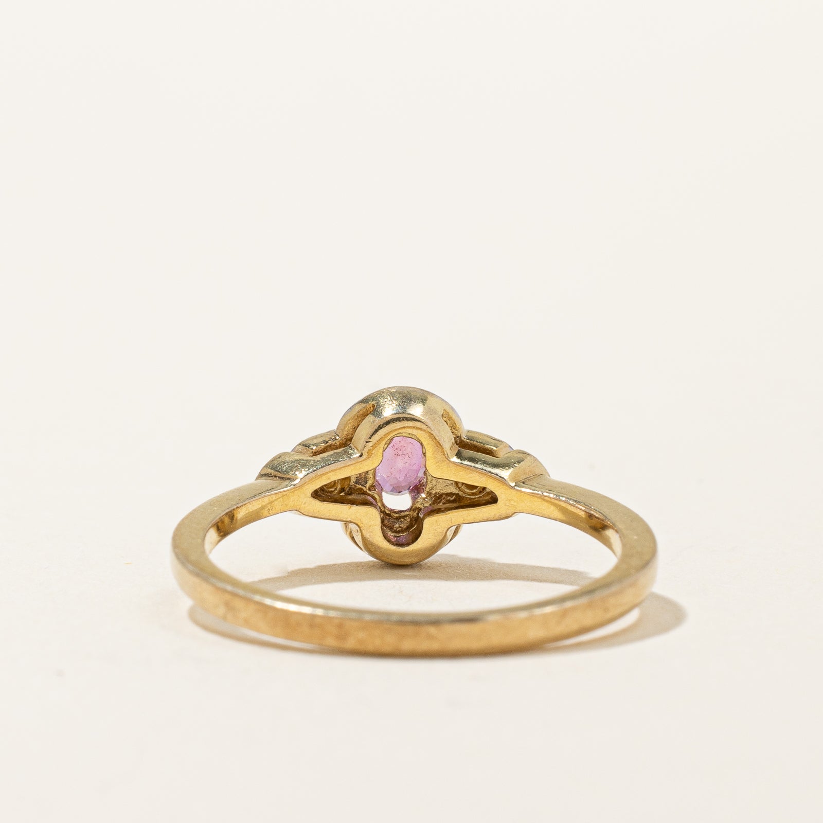 Bague en or bicolore et rubis | 0,14 ct | Taille 6 |