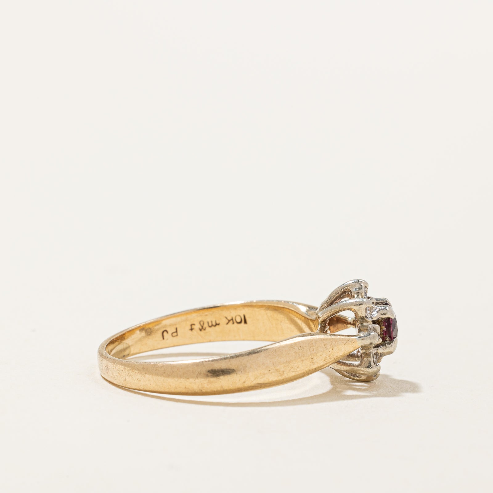 Ruby & Diamond Halo Ring | 0.20ct, 0.07ctw | SZ 6 |