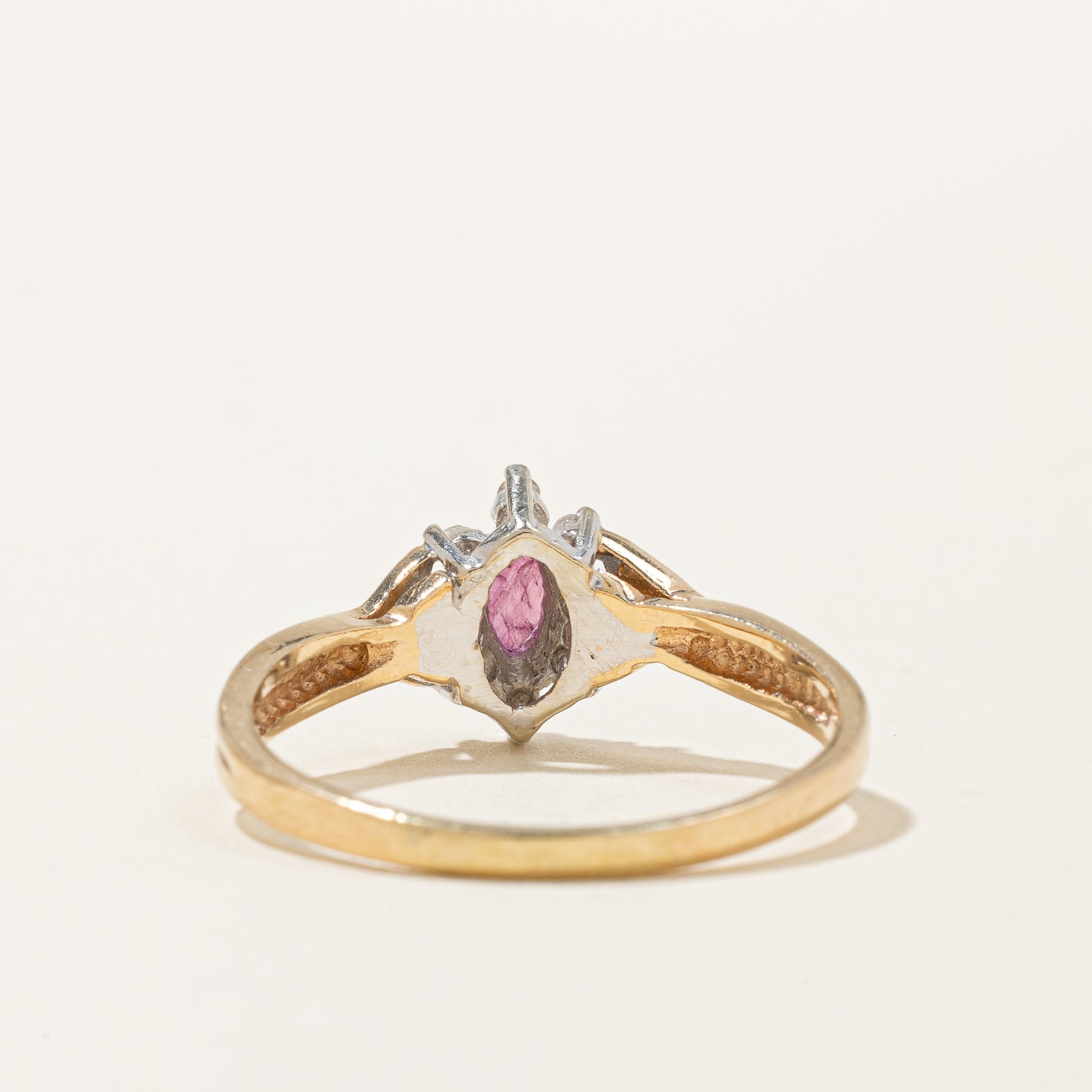 Ruby & Diamond Halo Ring | 0.13ct, 0.12ctw | SZ 9.5 |