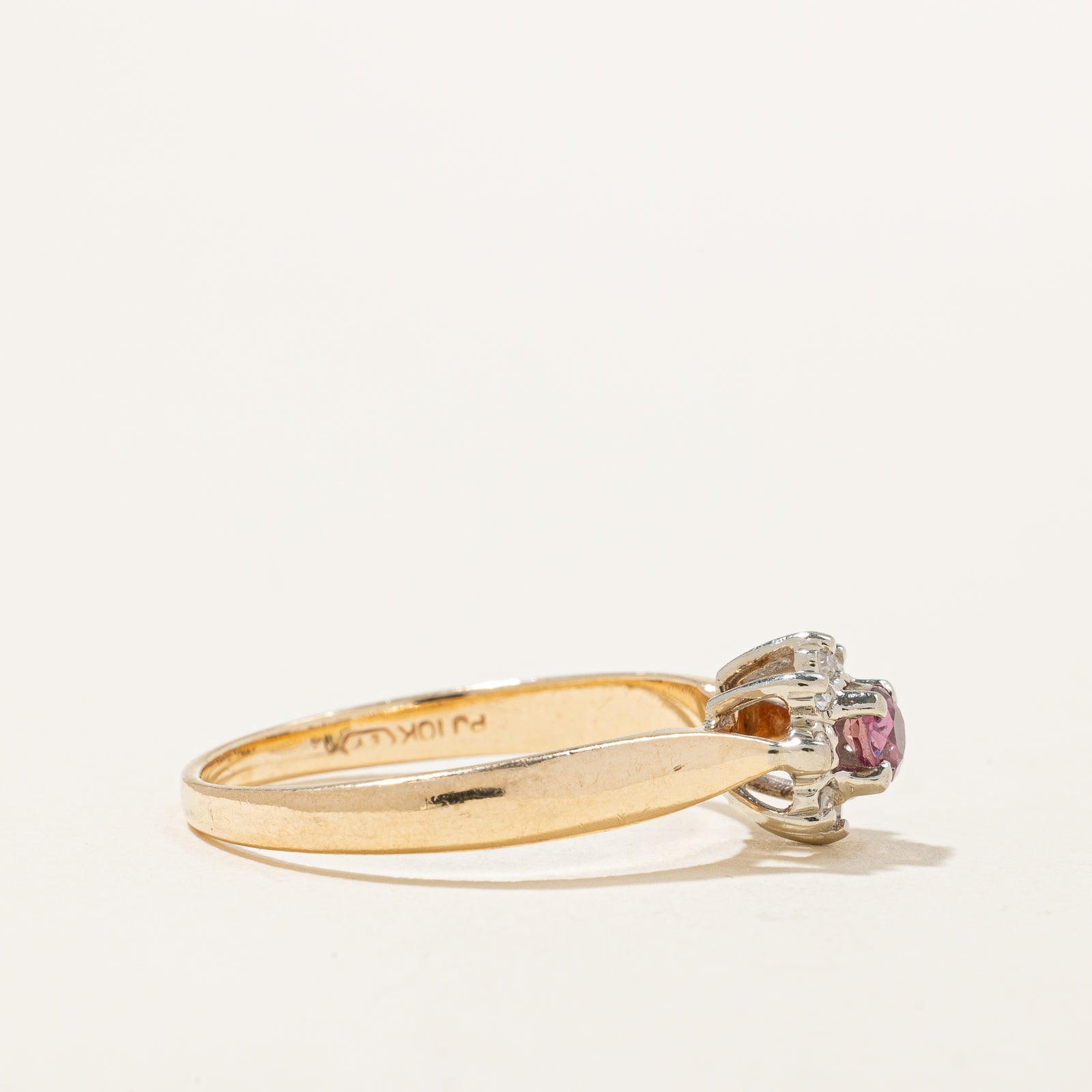 Ruby & Diamond Halo Ring | 0.21ct, 0.08ctw | SZ 8.5 |