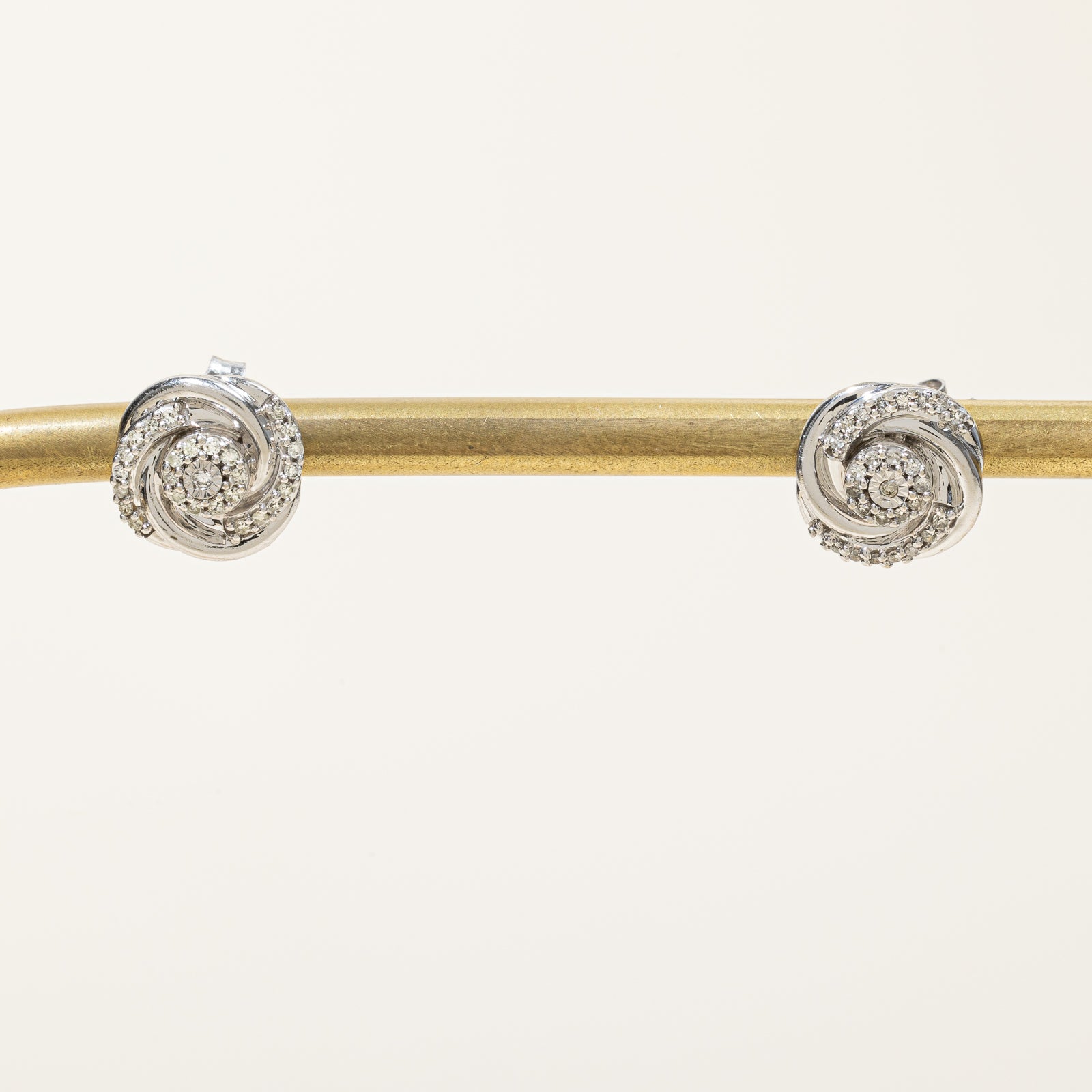 Diamond Cluster Stud Earrings | 0.15ctw |
