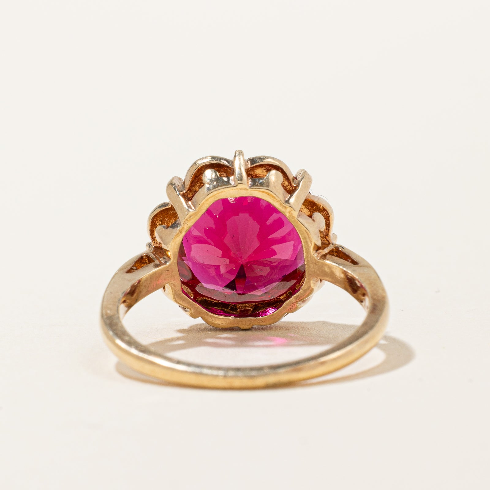 Synthetic Ruby Cocktail Ring | 6.00ct | SZ 5.75 |