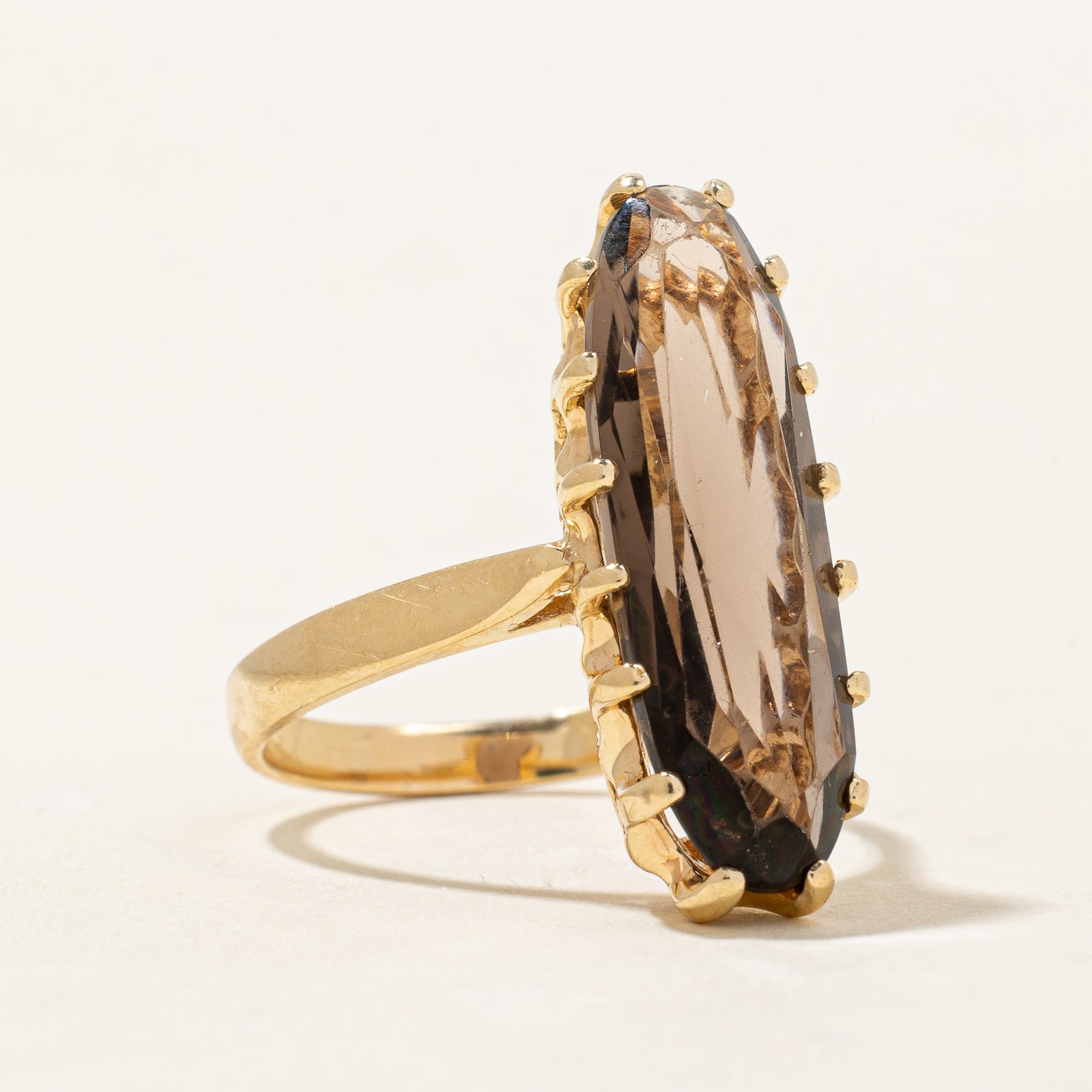 Smoky Quartz Cocktail Ring | 6.00ct | SZ 7.75 |