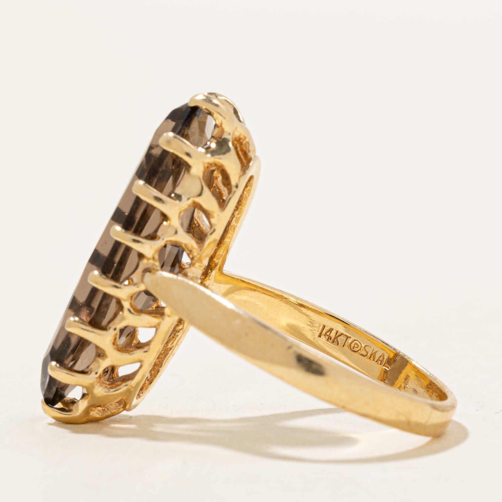 Smoky Quartz Cocktail Ring | 6.00ct | SZ 7.75 |