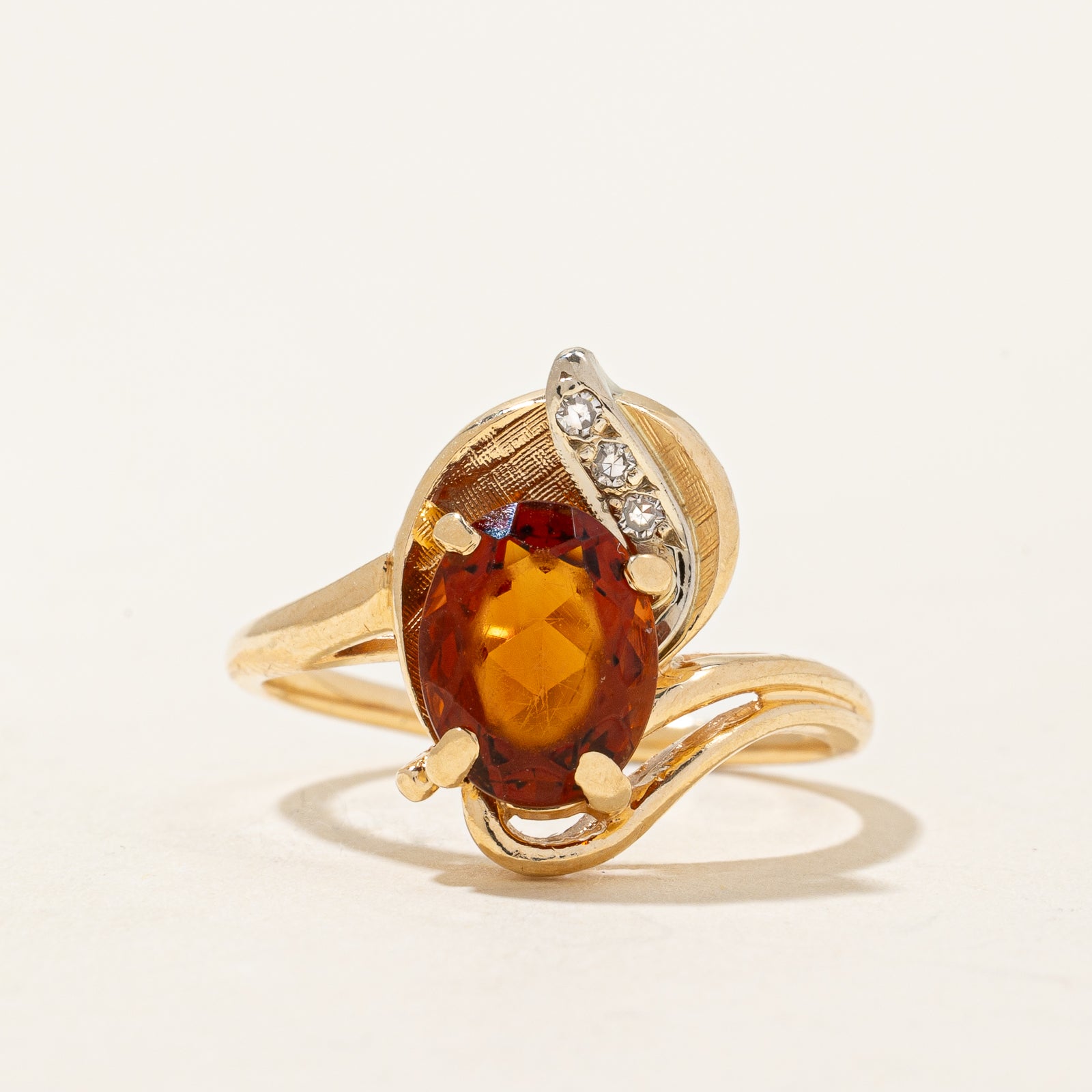 Mandarin & Citrine Ring | 1.50ct, 0.03ctw | SZ 6.25 |