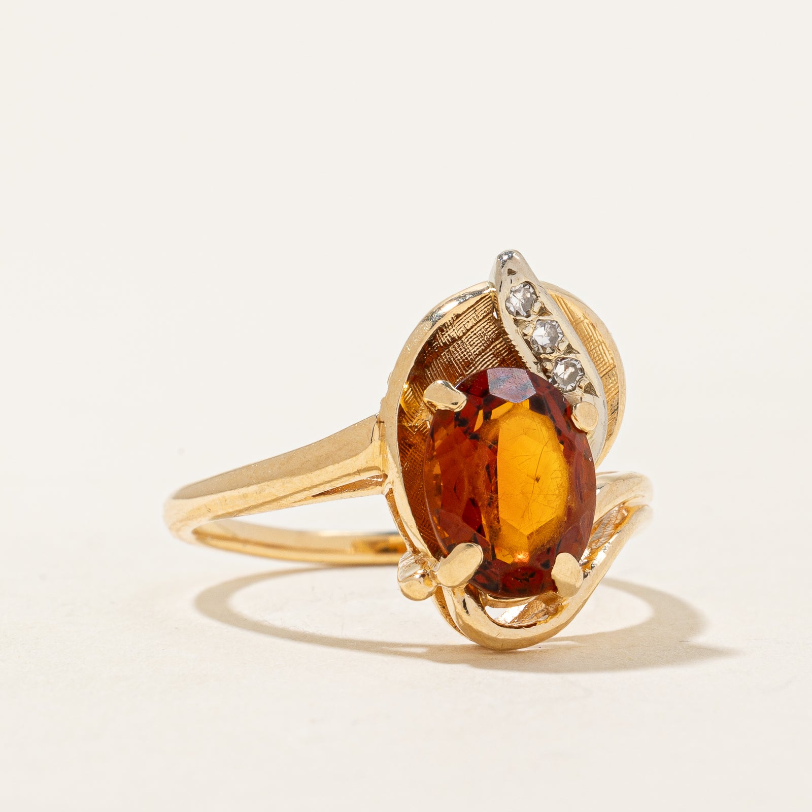 Mandarin & Citrine Ring | 1.50ct, 0.03ctw | SZ 6.25 |