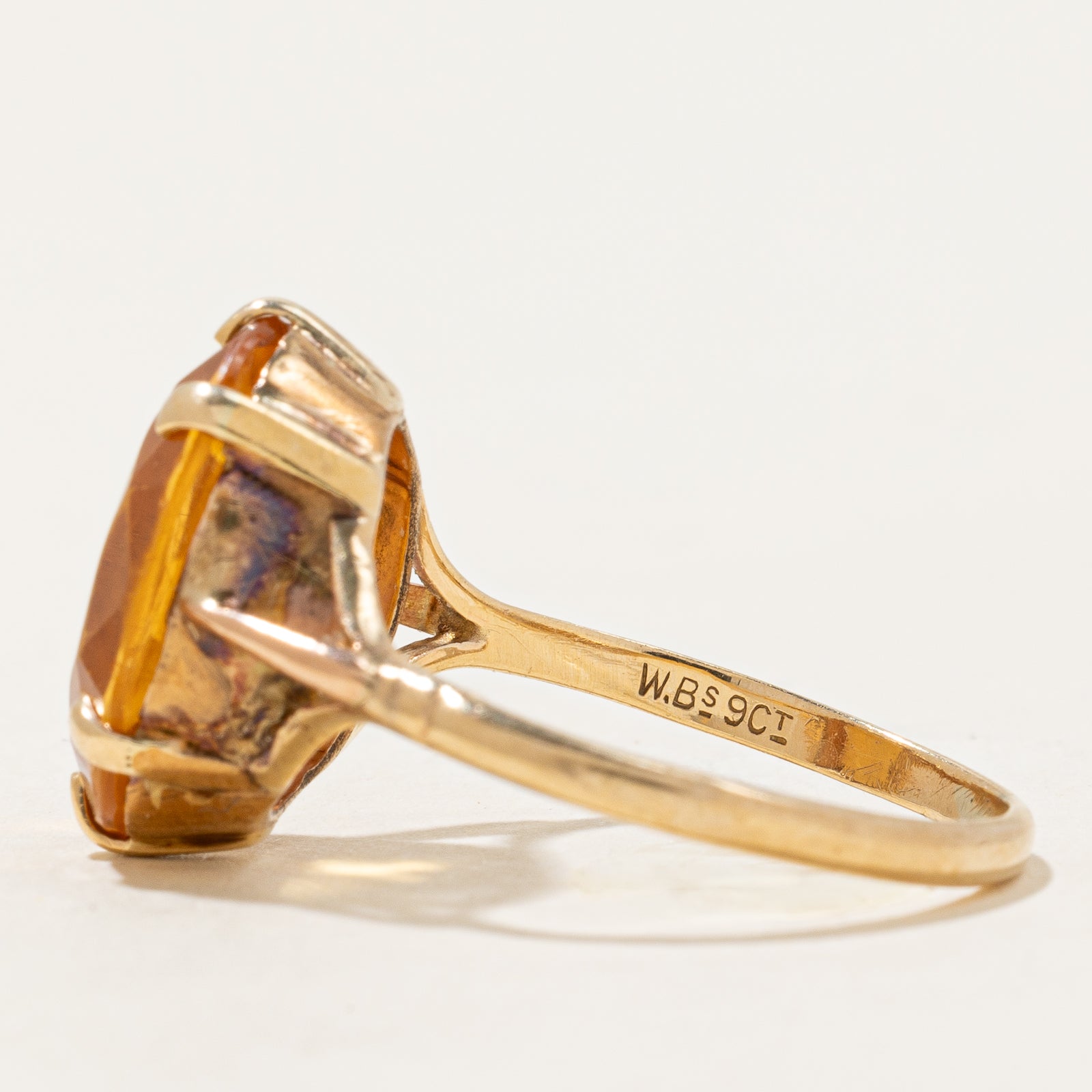 Bague cocktail en citrine | 5,0 ct | Taille 7,25 |