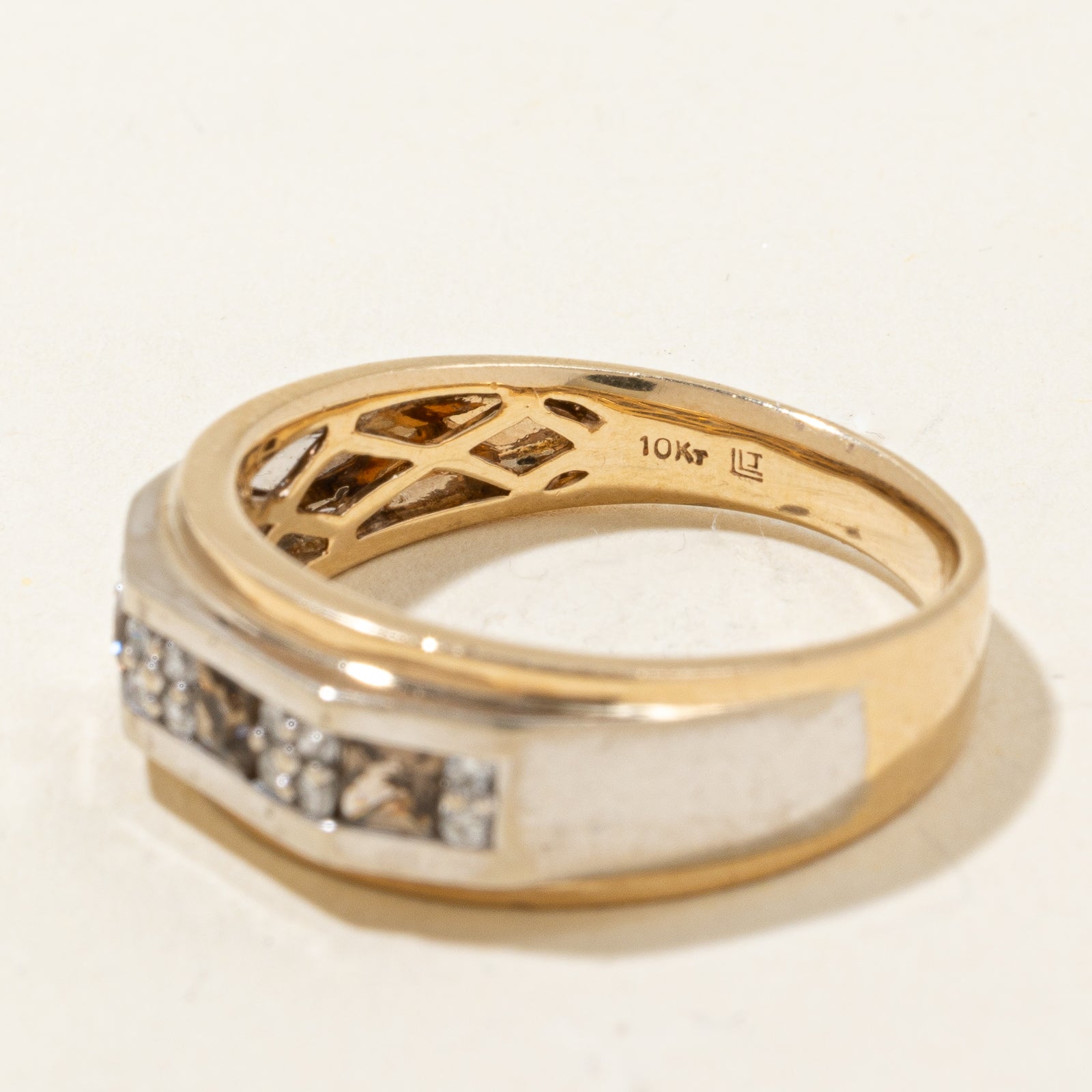 Smoky Quartz & Diamond Ring | 0.30ct, 0.18ctw | SZ 10.5 |