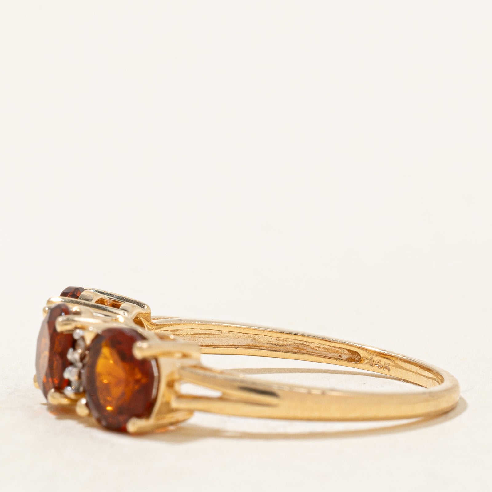 Mandarin Citrine & Diamond Ring | 2.40ctw, 0.01ctw | SZ 9 |