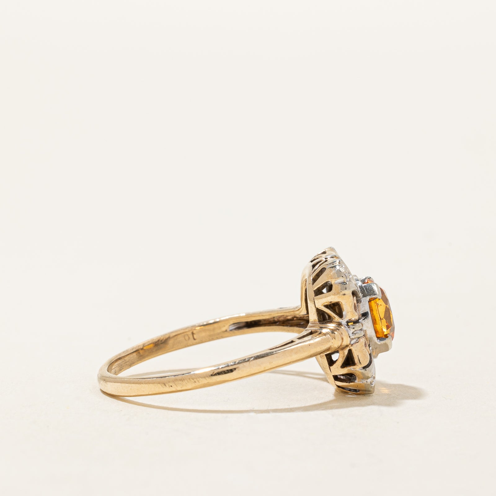Yellow Synthetic Sapphire Abstract Ring | 1.20ct | SZ 6 |
