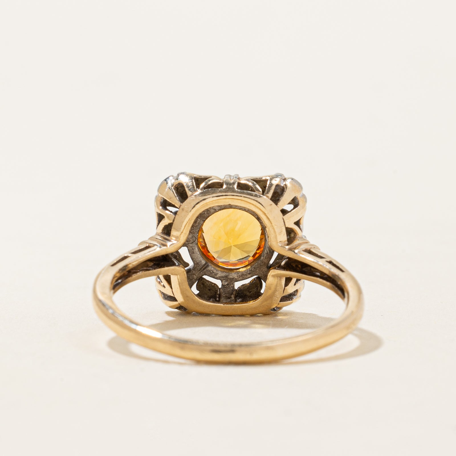 Yellow Synthetic Sapphire Abstract Ring | 1.20ct | SZ 6 |
