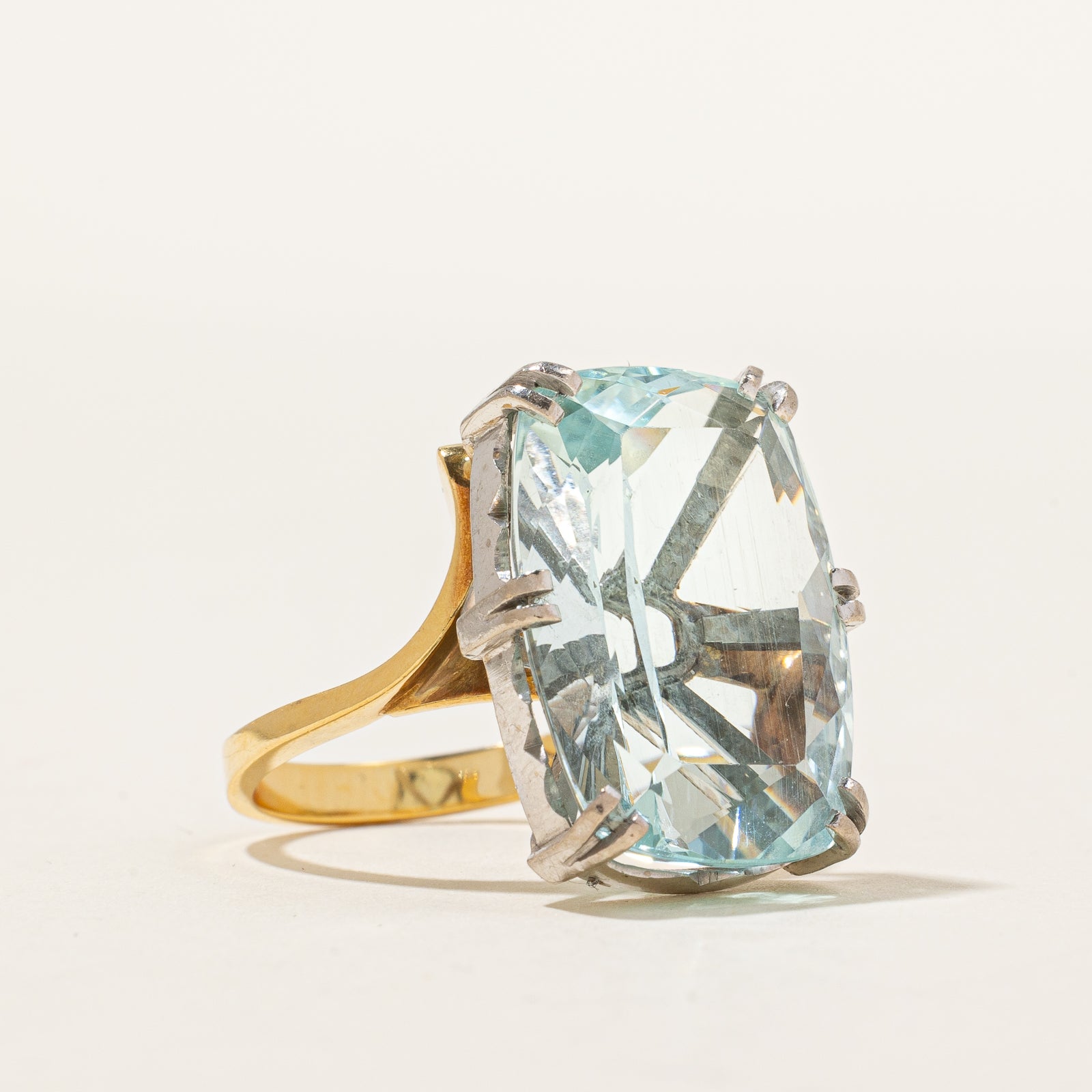 Aquamarine Cocktail Ring | 20.00ct | SZ 8.25 |