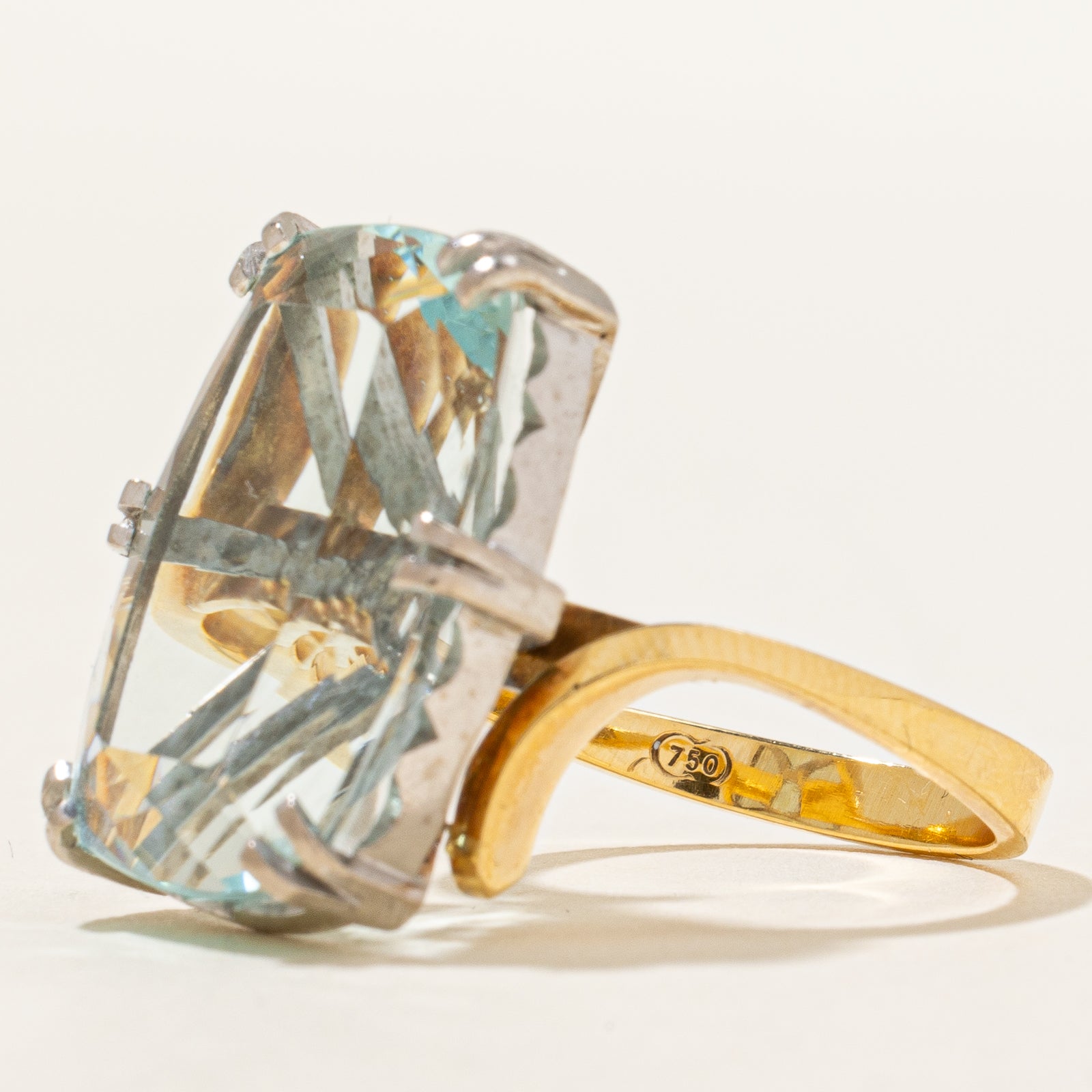 Aquamarine Cocktail Ring | 20.00ct | SZ 8.25 |