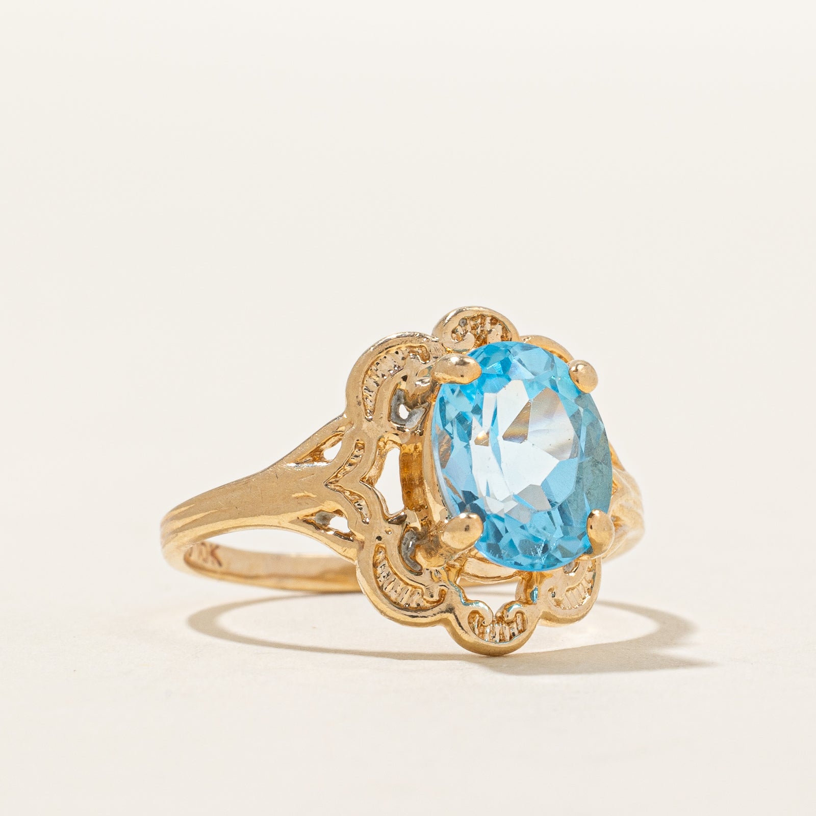 Blue Topaz Cocktail Ring | 2.30ct | SZ 6.25 |