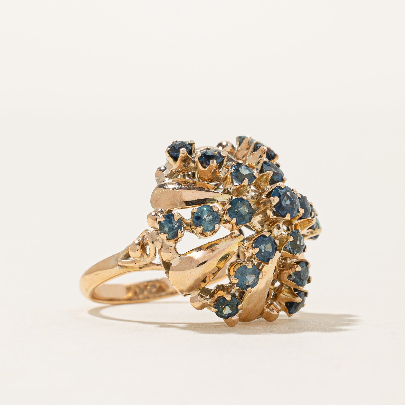 Blue Sapphire Cocktail Ring | 1.54ctw | SZ 4.75 |