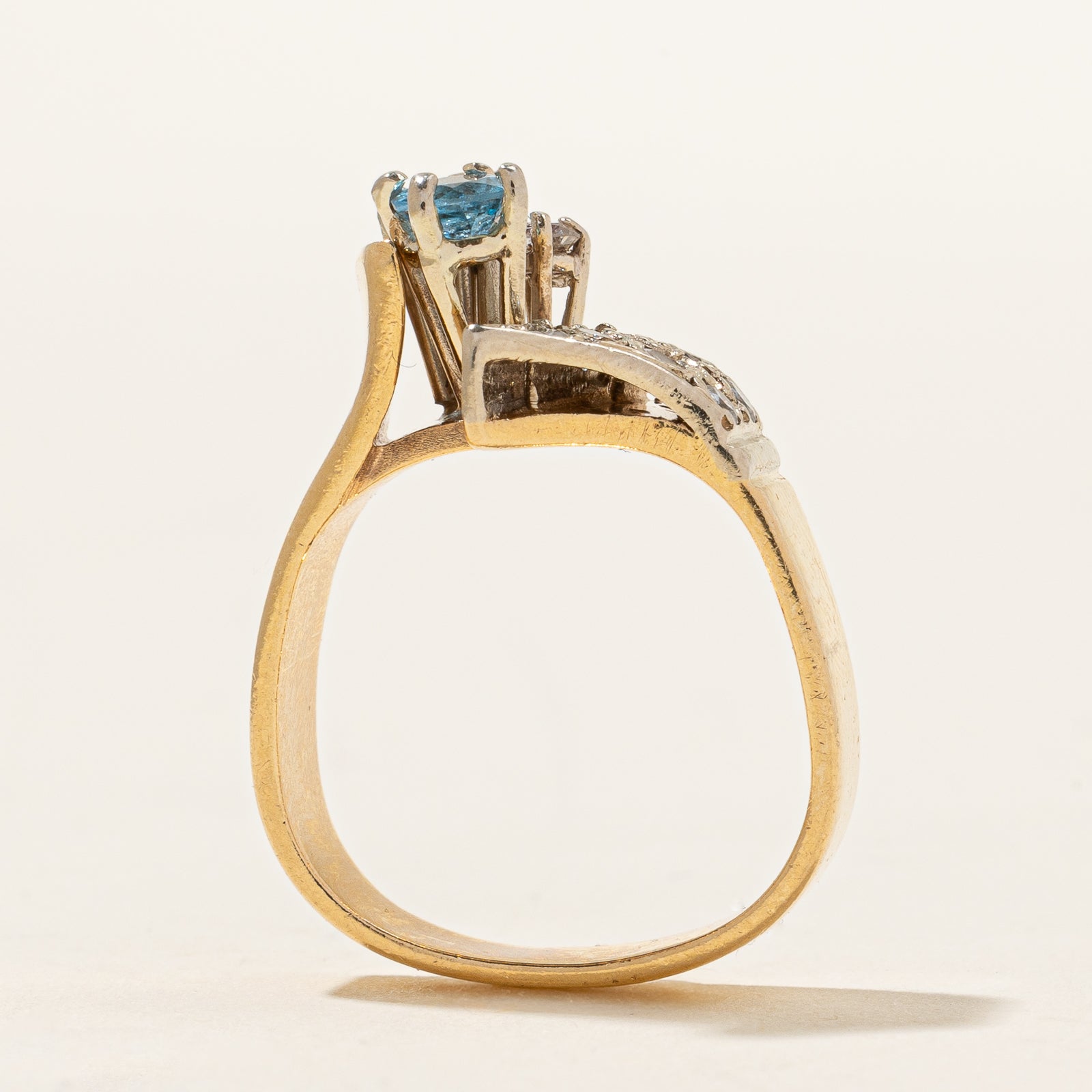 Blue Topaz & Diamond Ring | 0.40ctw, 0.22ctw | SZ 5.75 |
