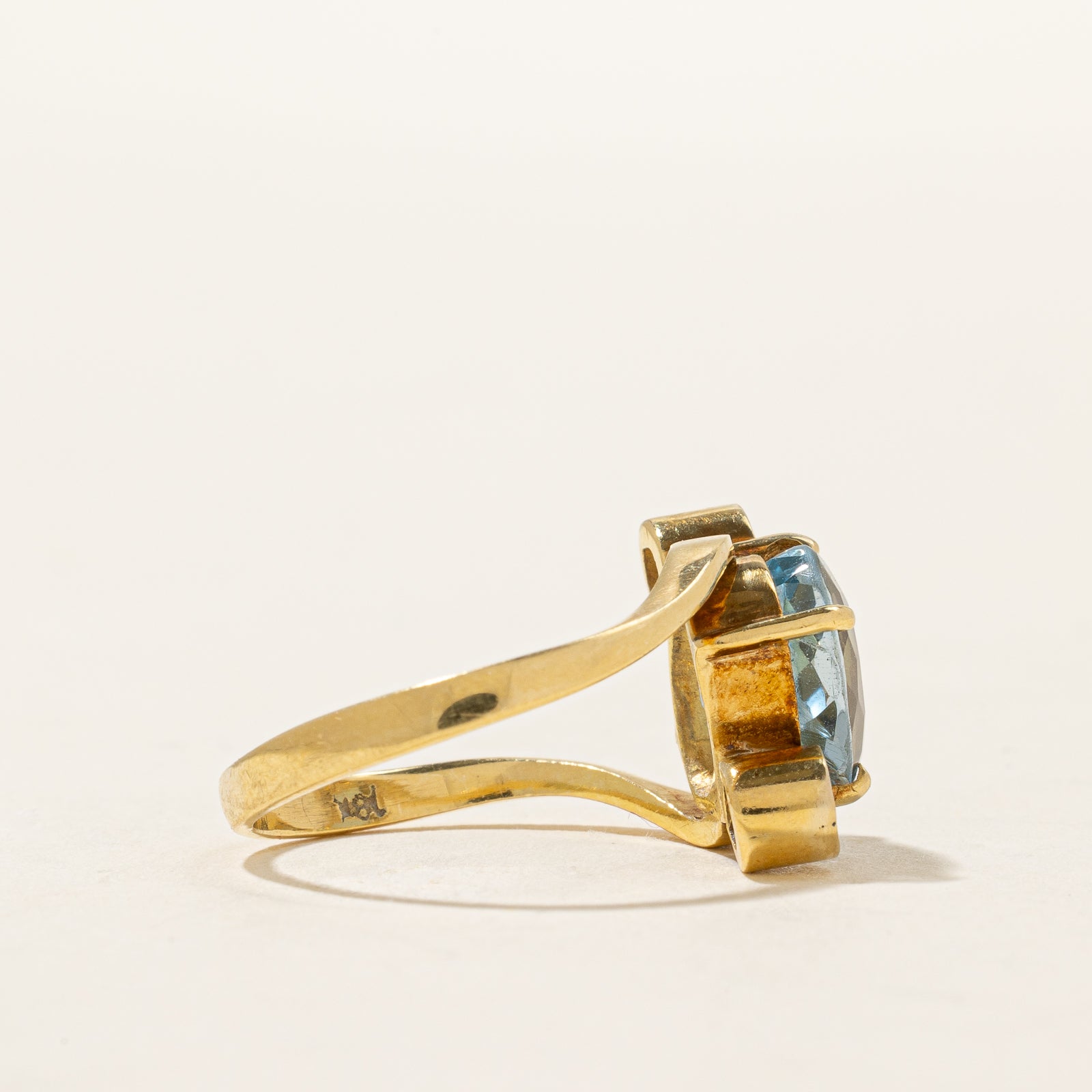 Blue Topaz & Diamond Ring | 3.00ct, 0.20ctw | SZ 6.5 |