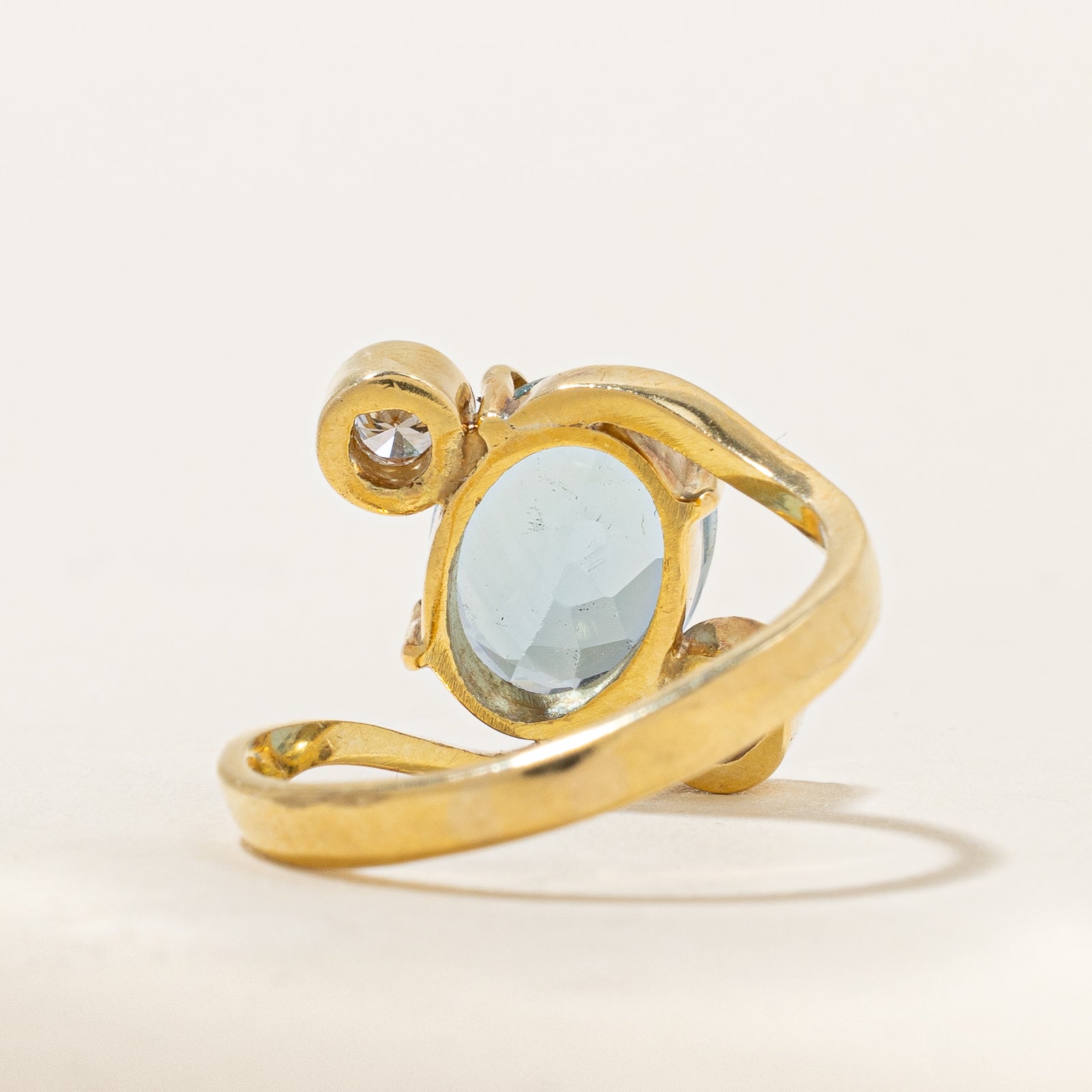 Blue Topaz & Diamond Ring | 3.00ct, 0.20ctw | SZ 6.5 |